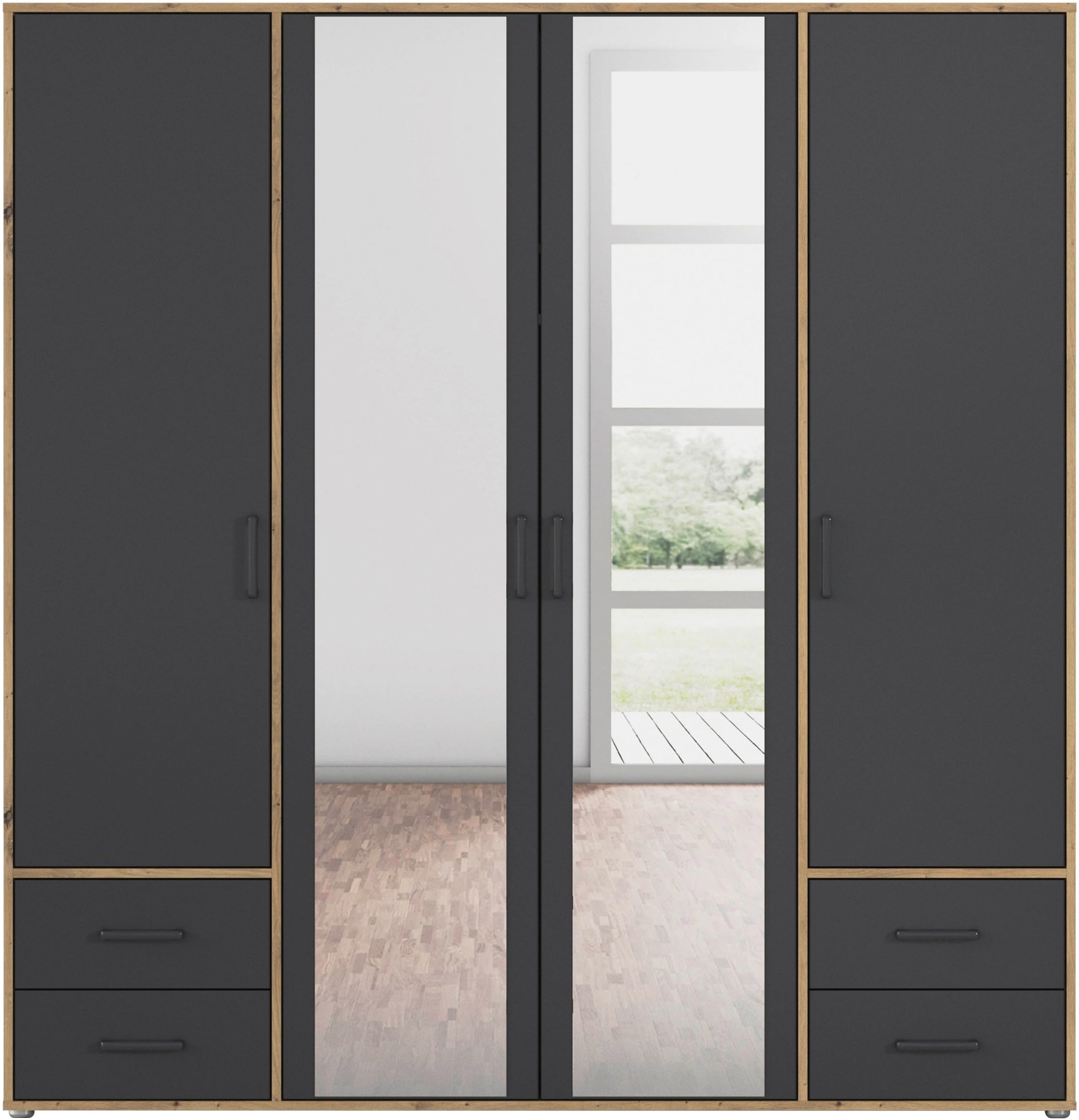 rauch Drehtürenschrank »Kleiderschrank Schrank Garderobe Wäscheschrank VOYA günstig online kaufen