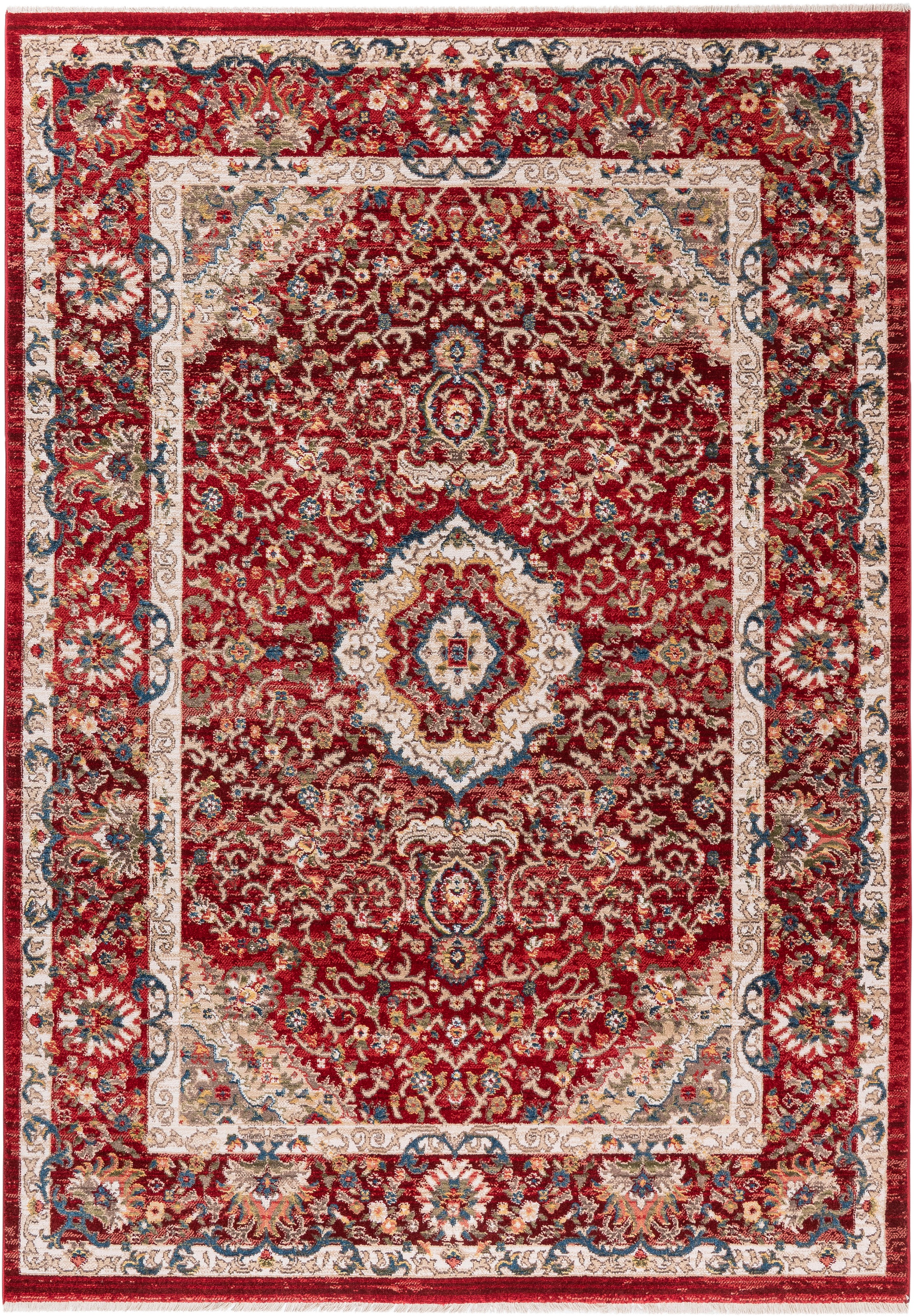 OTTO home Teppich »Molvio mit Fransen«, rechteckig, 18 mm Höhe, Orient-Opti günstig online kaufen