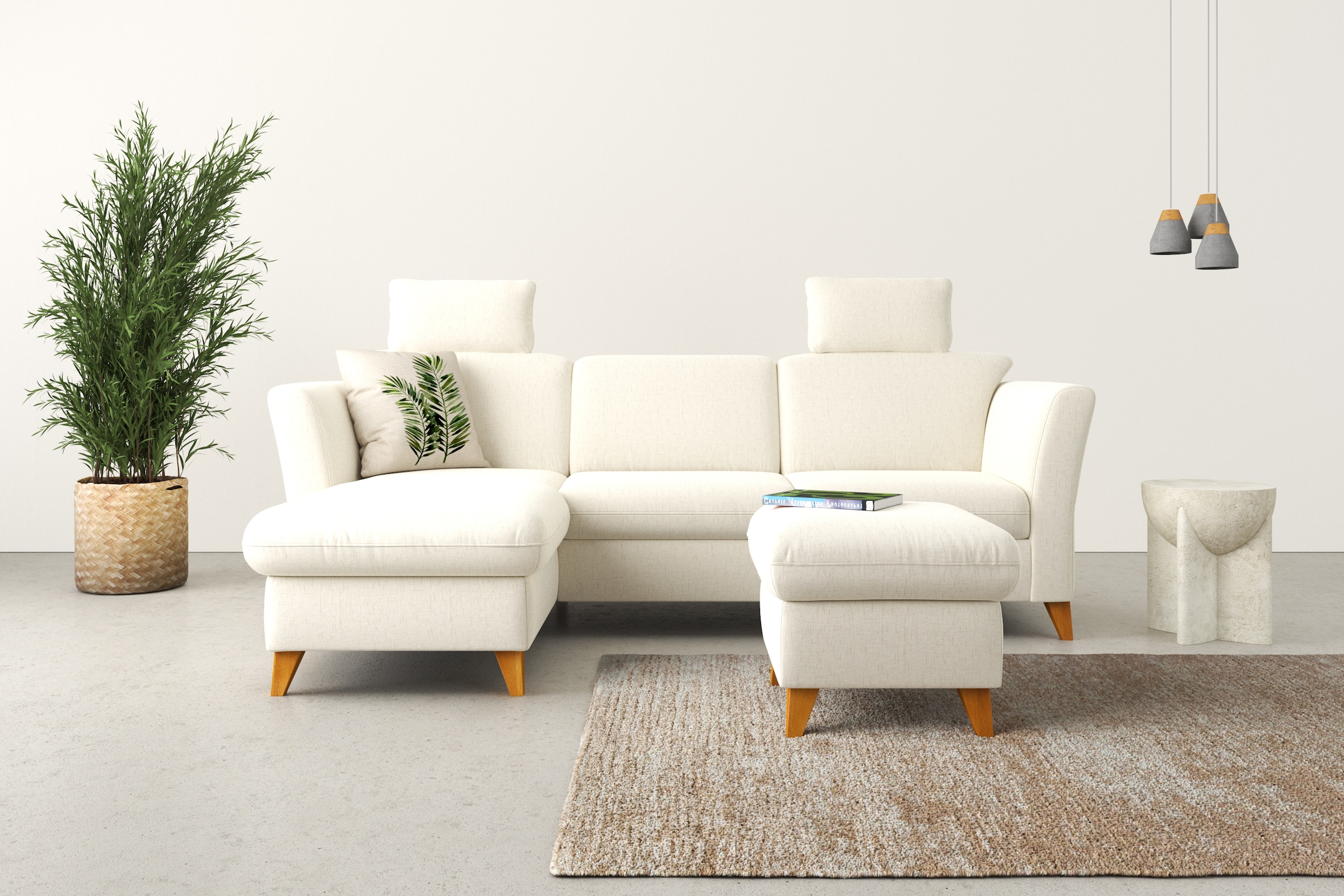 Home affaire Ecksofa »Trelleborg L-Form« Federkern-Polsterung, wahlweise mit Bettfunktion und Bettkasten