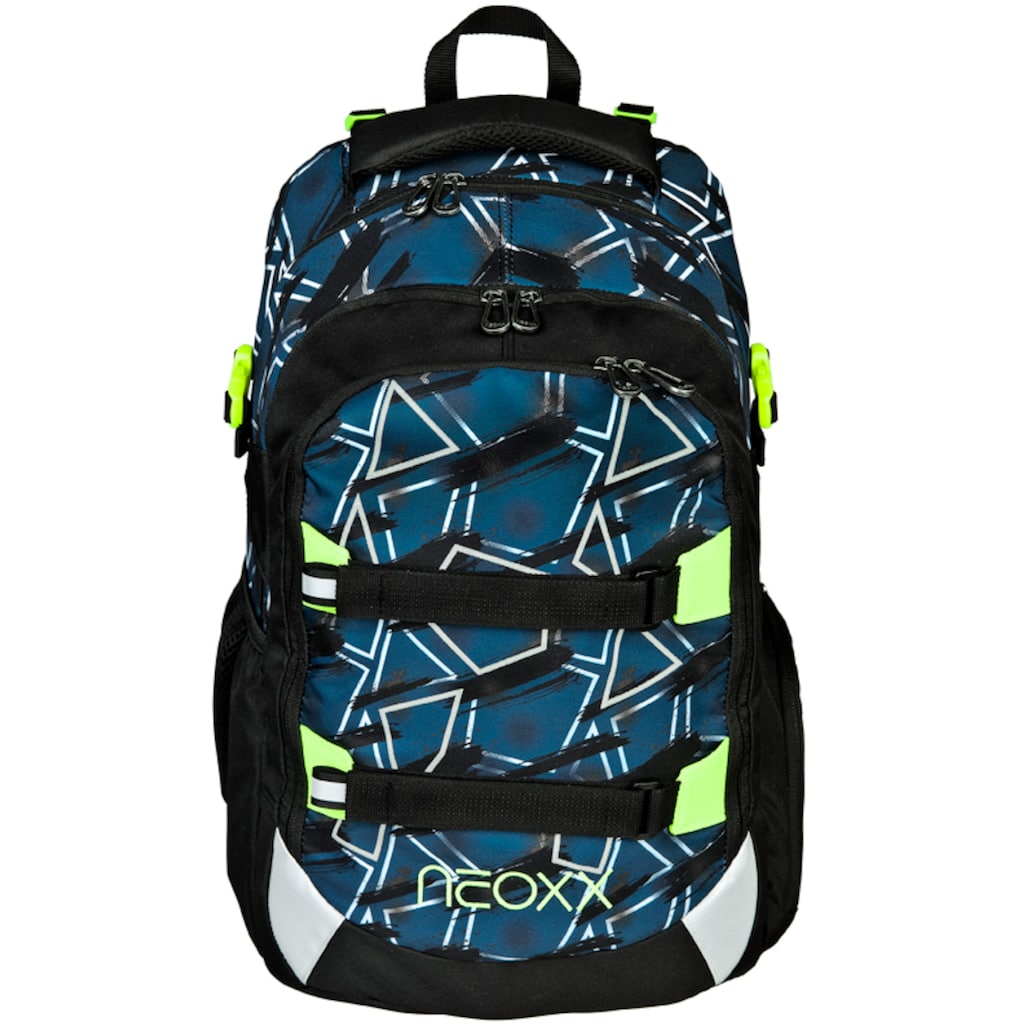 neoxx Schulrucksack »Active, Flash yourself«, reflektierende Details, aus recycelten PET-Flaschen