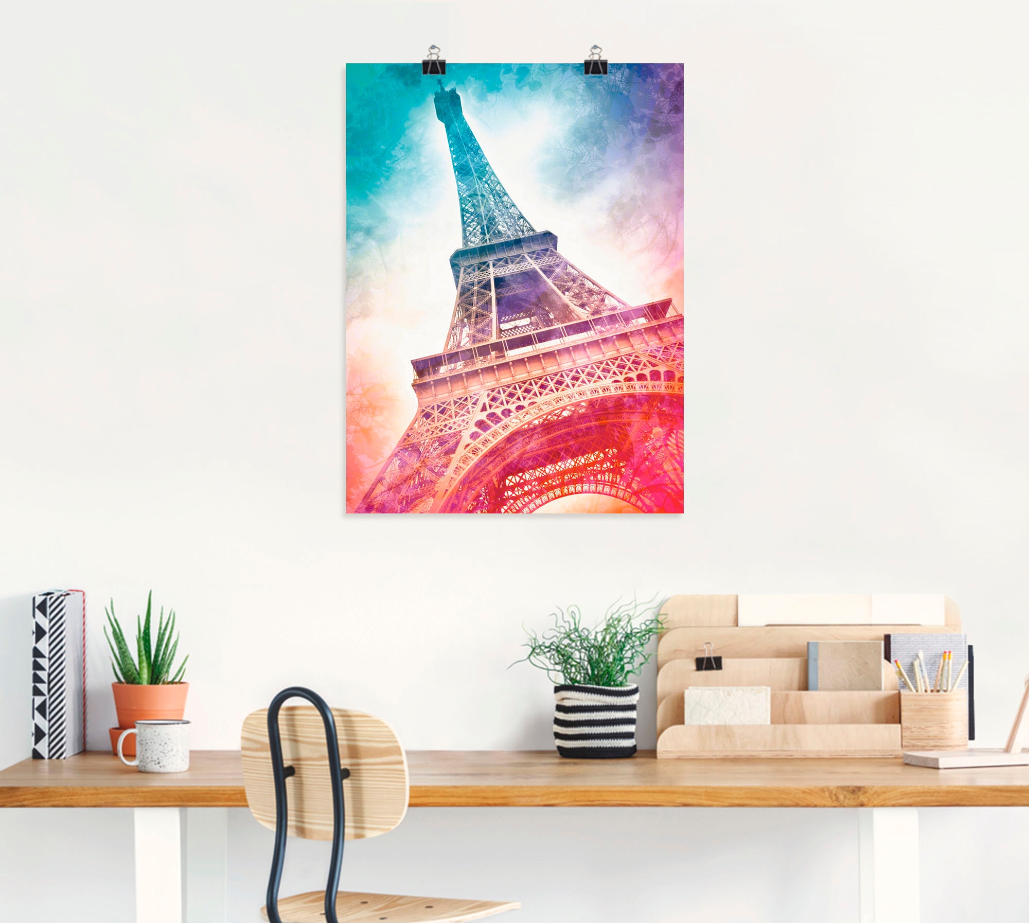 Artland Poster »Paris Eiffelturm II«, Gebäude, (1 St.), als Alubild, Leinwa günstig online kaufen