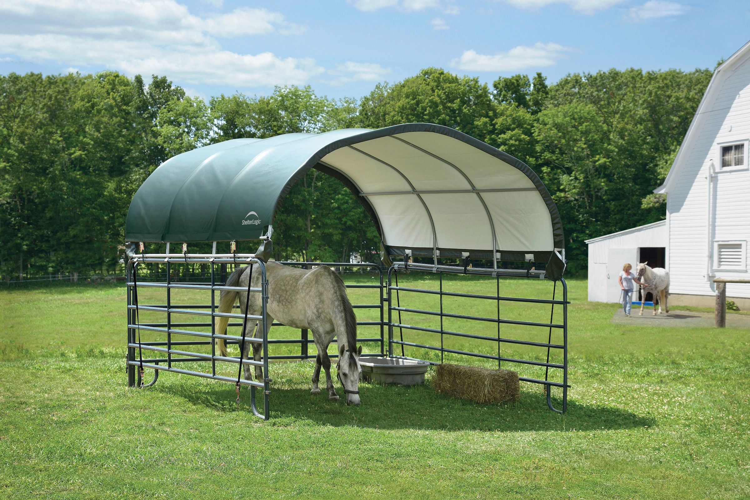 ShelterLogic Foliengerätehaus »Weidezelt Überdachung«, 13,7m², Grün