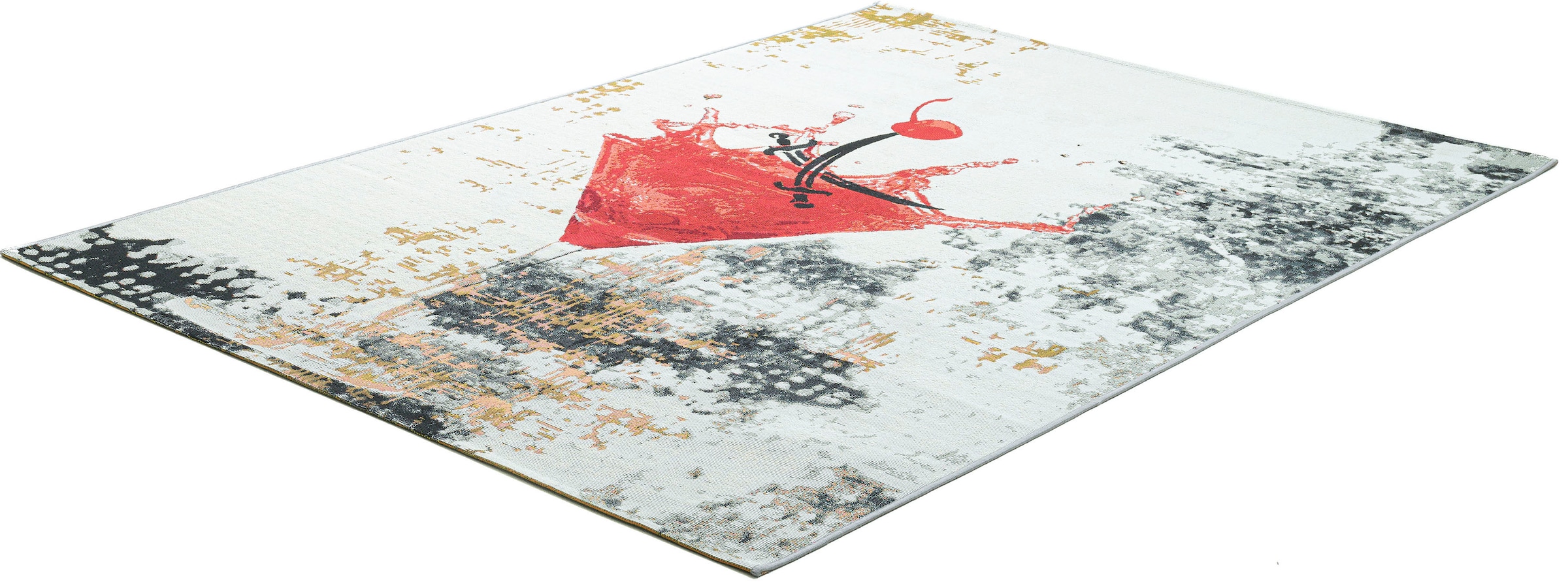 Sansibar Teppich »Rantum Beach SA-027« rechteckig 3 mm Höhe Flachgewebe, modernes Design, In- und Outdoor geeignet