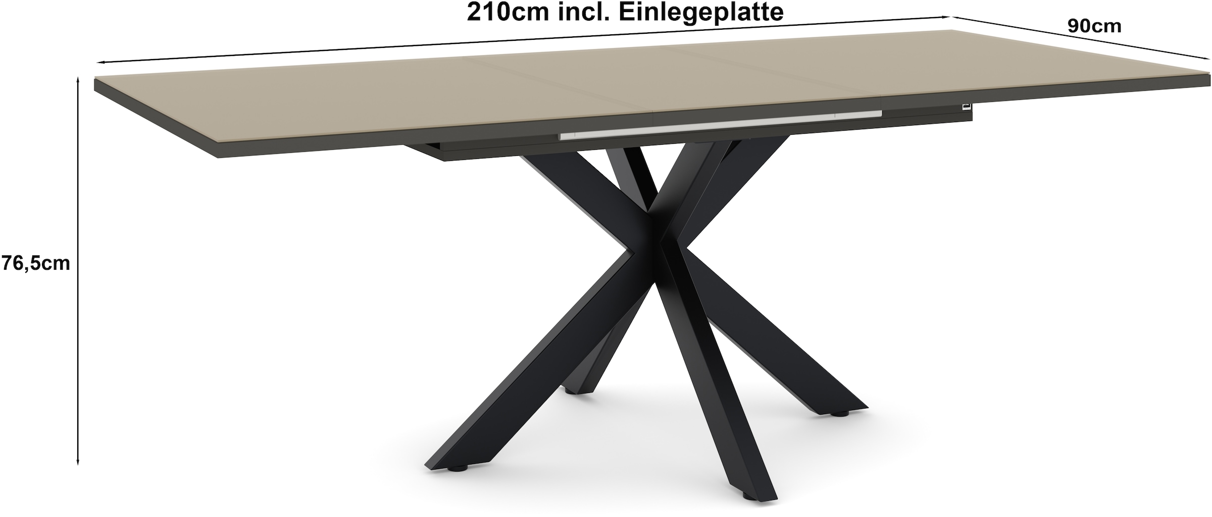 set one by Musterring Esstisch »Reno« 1 Stk. tlg. Mit Vierkantfuß, wählbaren Gestellen und Plattenfarben
