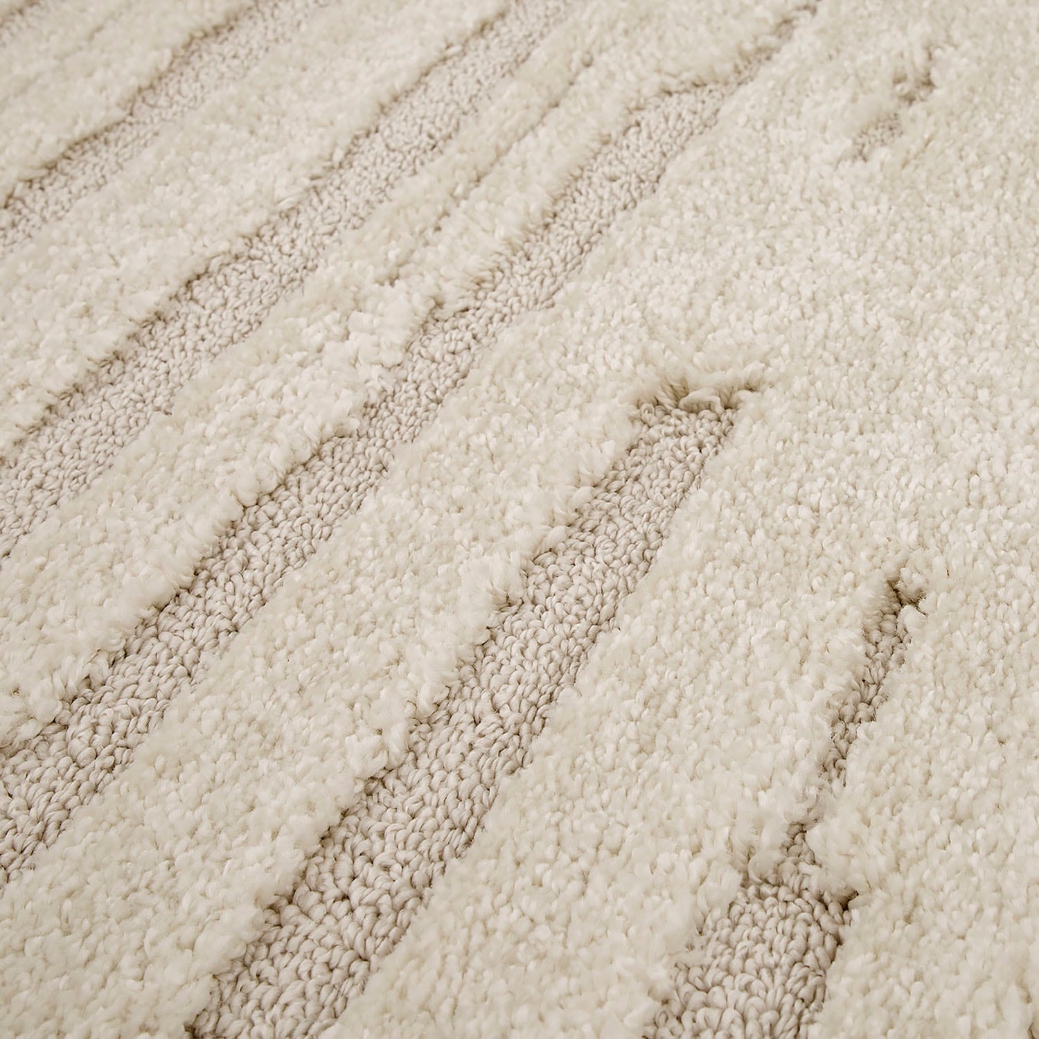 Paco Home Hochflor-Teppich »Genua 742«, rechteckig, 34 mm Höhe, Uni-Farben, Hoch-Tief Effekt, gestreift, modernes Design, Flor