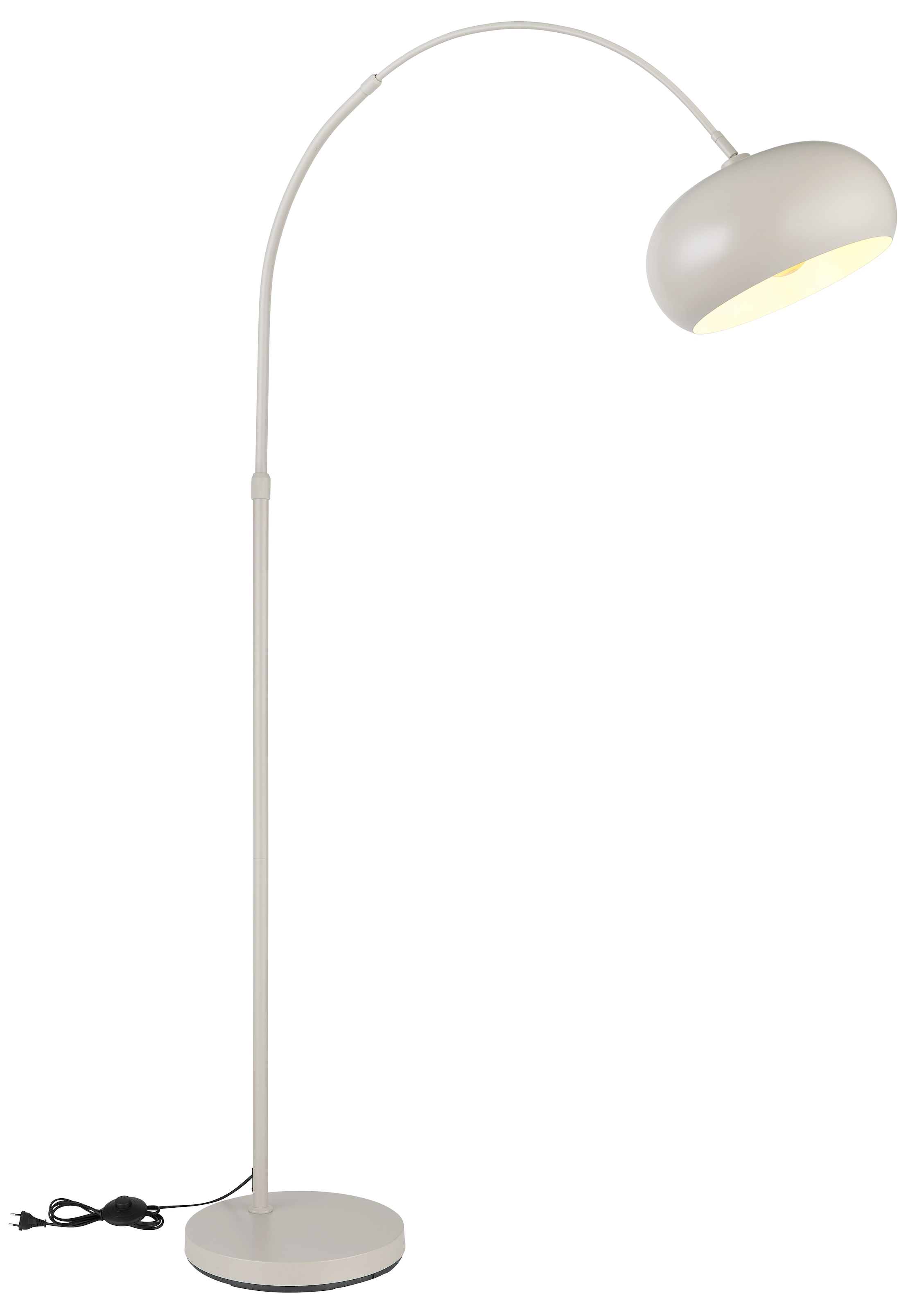 homsy by Ana Johnson Stehlampe »Lightbow - Bogenleuchte in elegantem mattem Beige-Metall« E27 1 Stk. warmweiß - kaltweiß moderne Stehleuchte fürs Wohn- Schlafzimmer höhenverstellbar