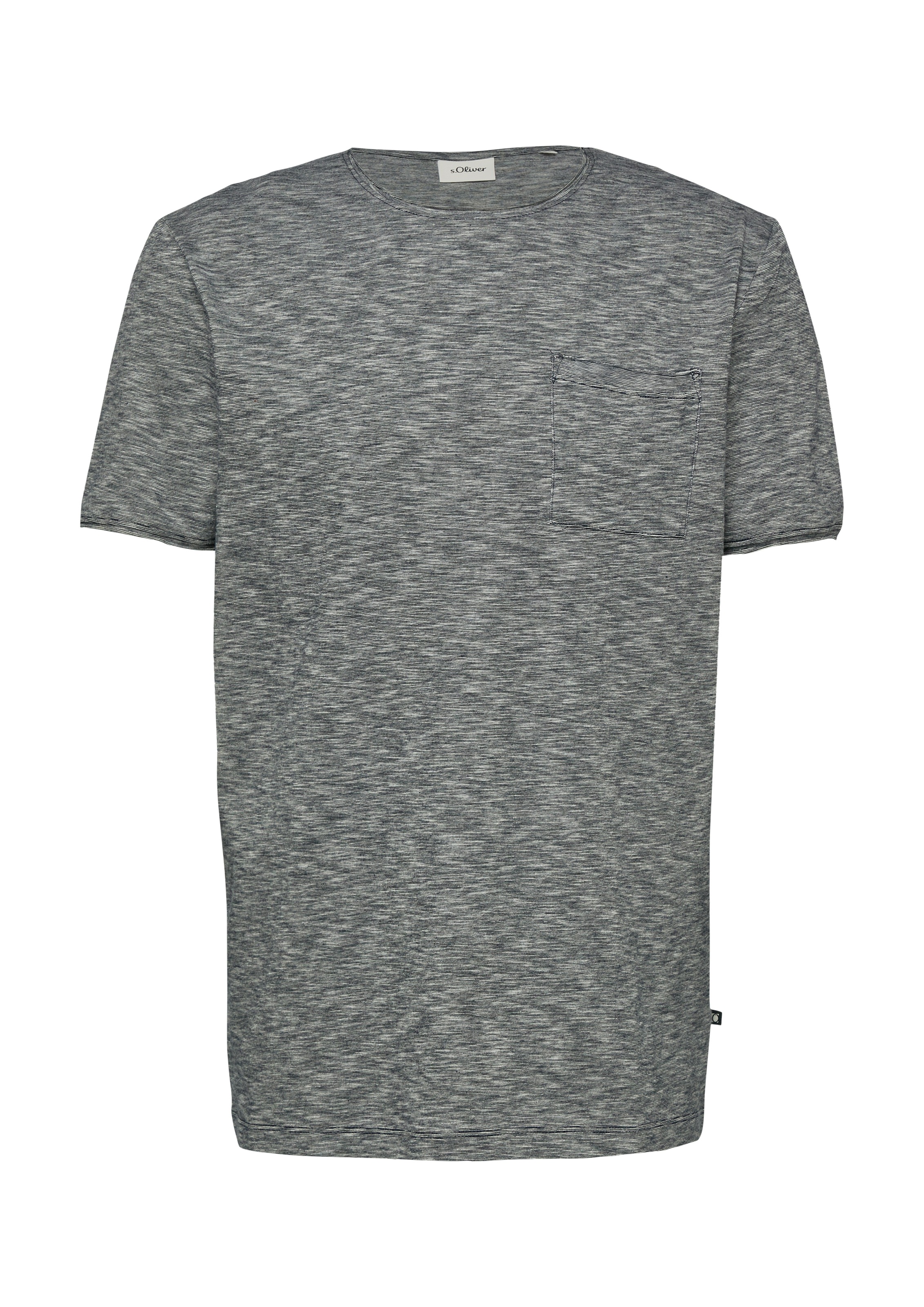 s.Oliver Kurzarmshirt Sommershirt meliert, mit Brusttasche