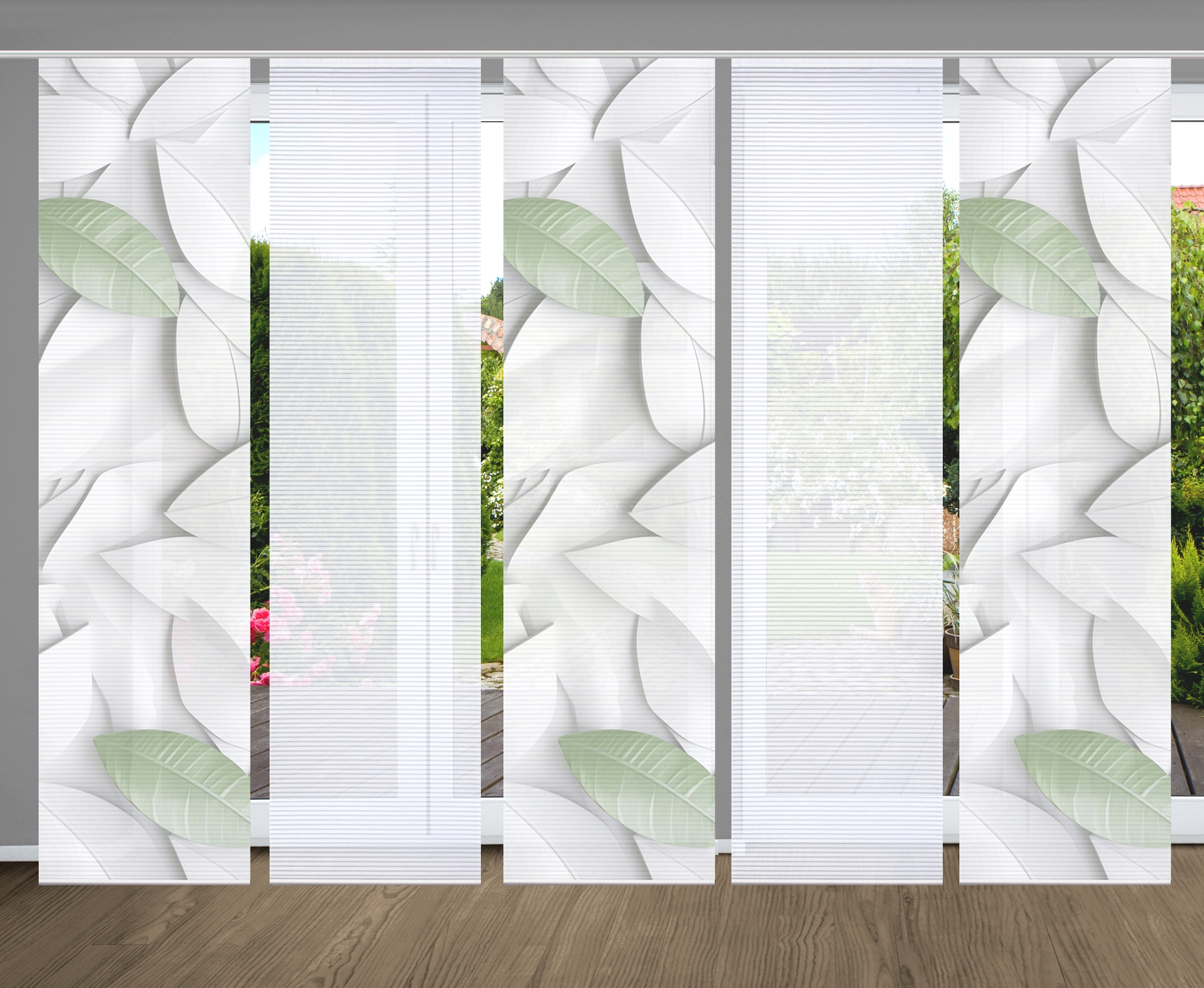 HOME in green Schiebegardine »LISON« Paneelwagen 5 Stk. tlg. SET DIGITALDRU günstig online kaufen