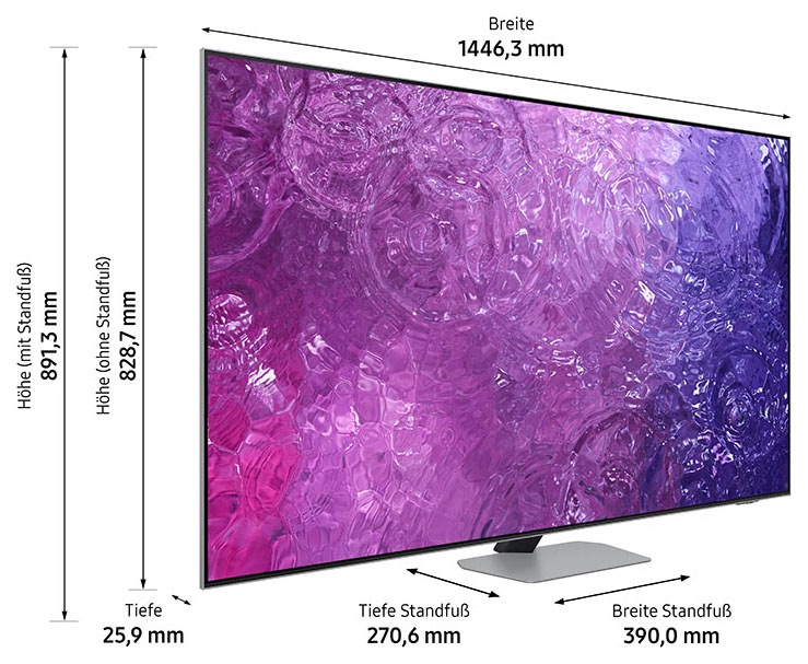 Samsung LED-Fernseher »GQ65QN90CAT«, 163 cm/65 Zoll, 4K Ultra HD, Smart-TV, Neo Quantum HDR+ 