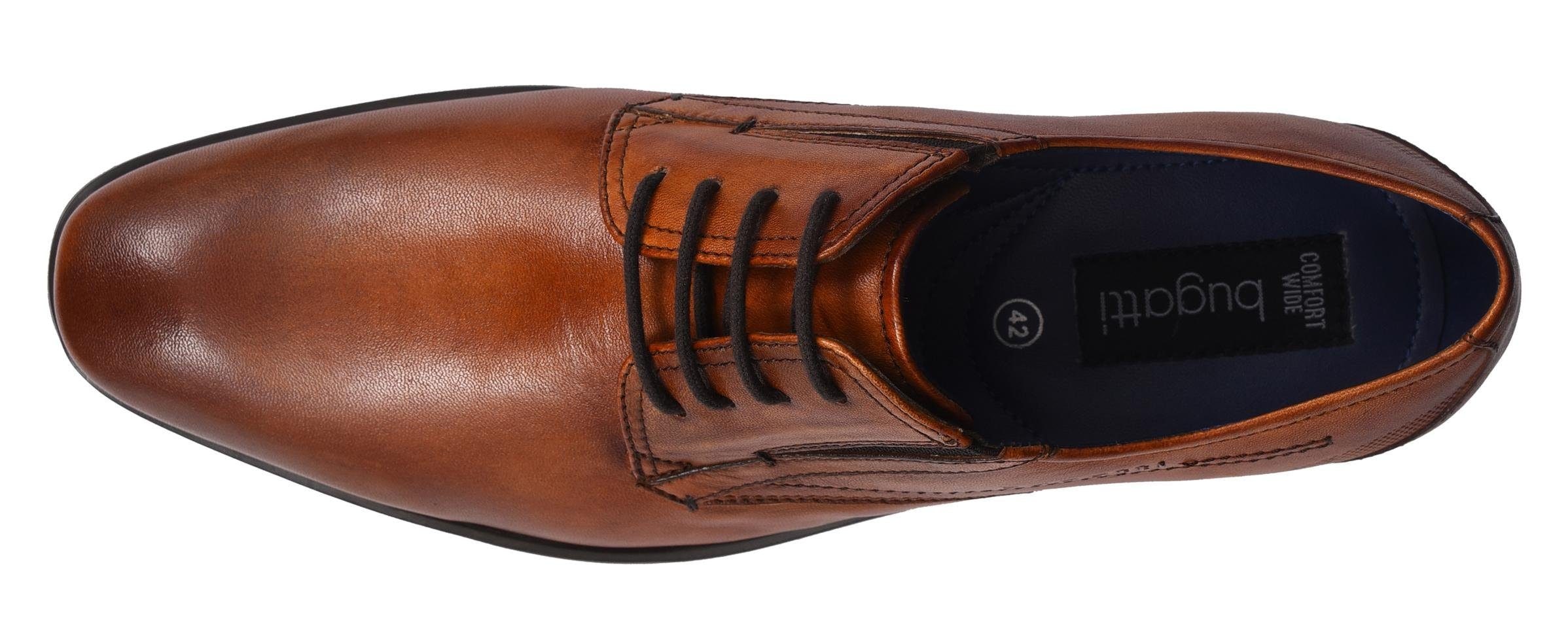 bugatti Schnürschuh  mit Lederinnensohle, Freizeitschuh, Halbschuh, Schnürschuh