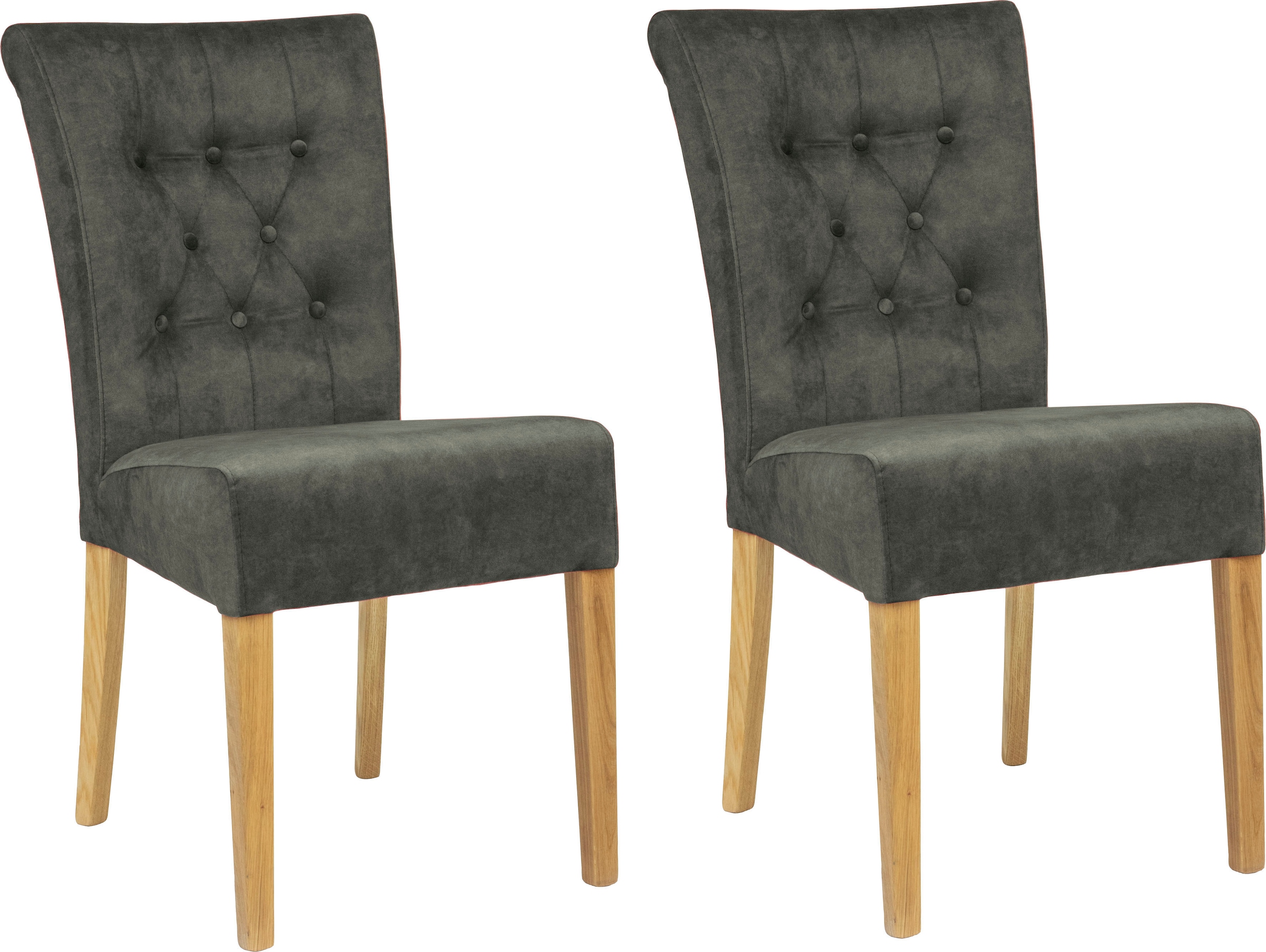 Home affaire Polsterstuhl »Queen«, (Set), 2 St., Samtvelours, Esszimmerstuh günstig online kaufen