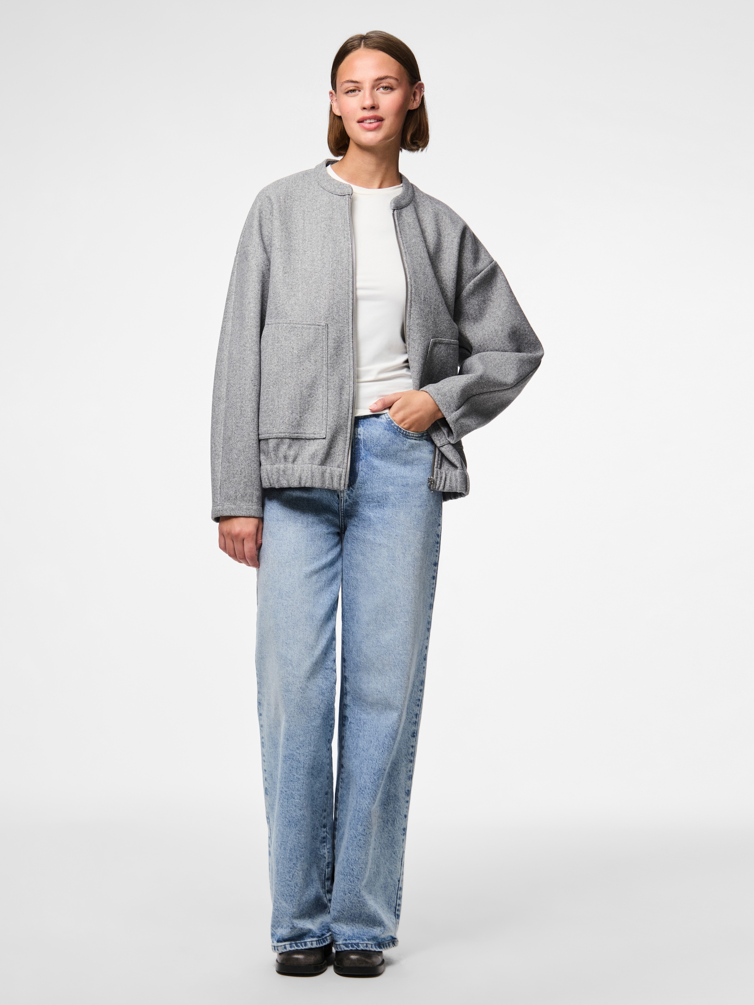 pieces Blouson »PCDEBBIE LS BOMBER JACKET NOOS« ohne Kapuze