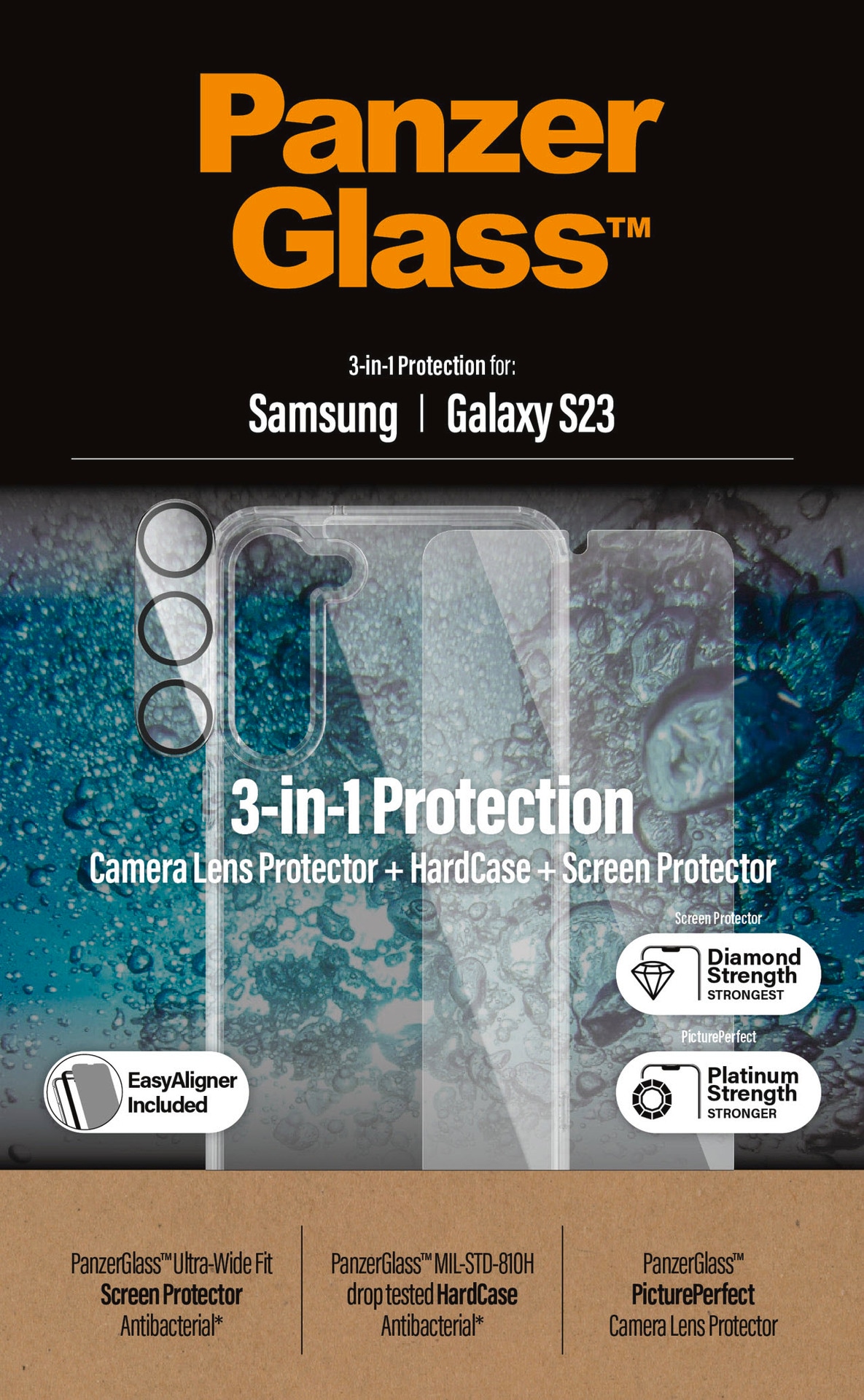 PanzerGlass Backcover »Set: HardCase + Screen Protector - Samsung Galaxy S23«