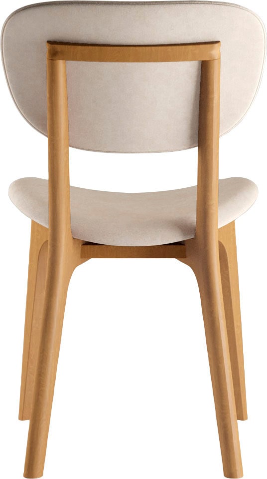 INOSIGN Stuhl »COZY Made in Italy«, (Set), 2 St., Microfaser, Gestell in Buche, Kirsch- oder Nussbaum, Massivholz, Design Stuhl