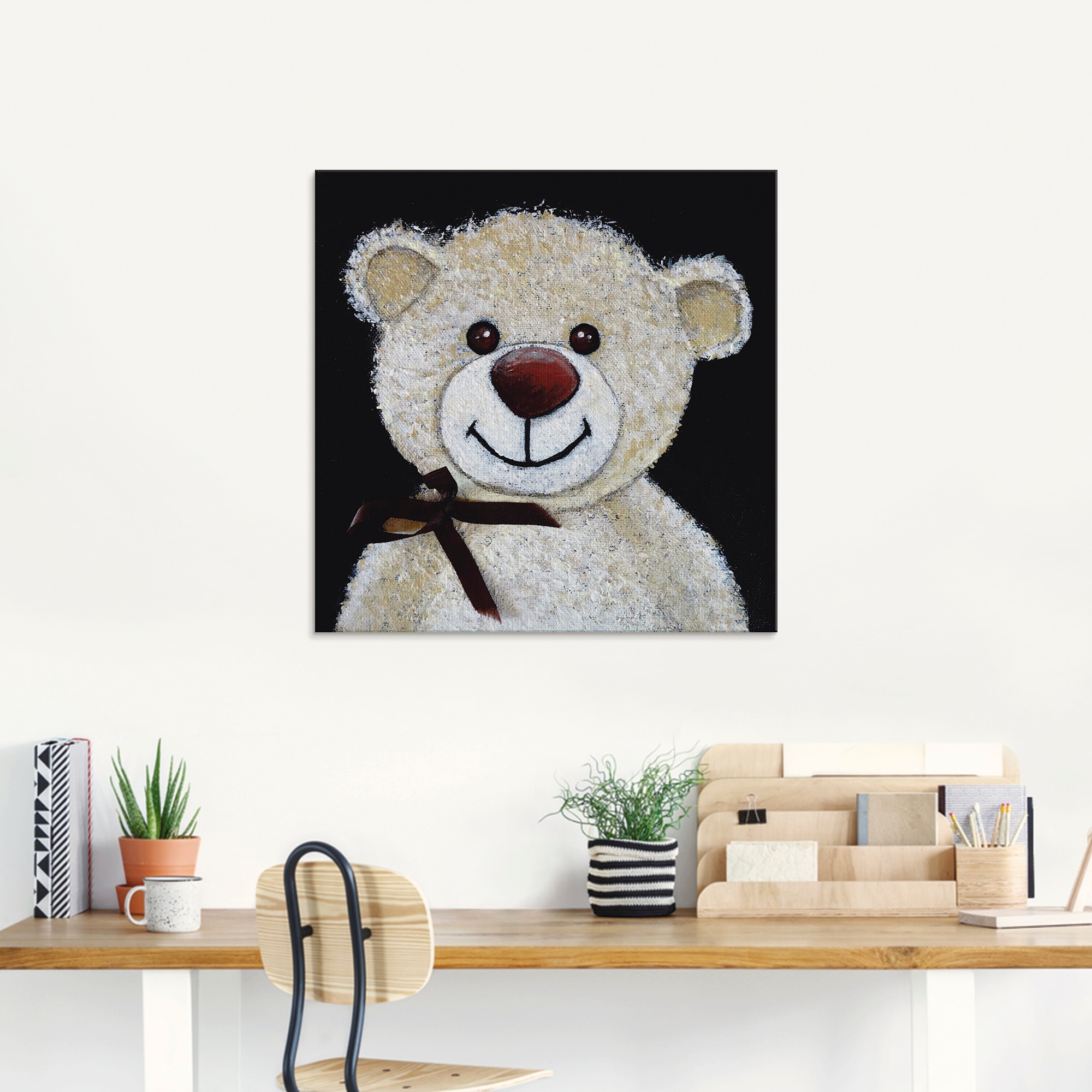 Artland Glasbild »Teddybär«, Spielzeuge, (1 St.), in verschiedenen Größen