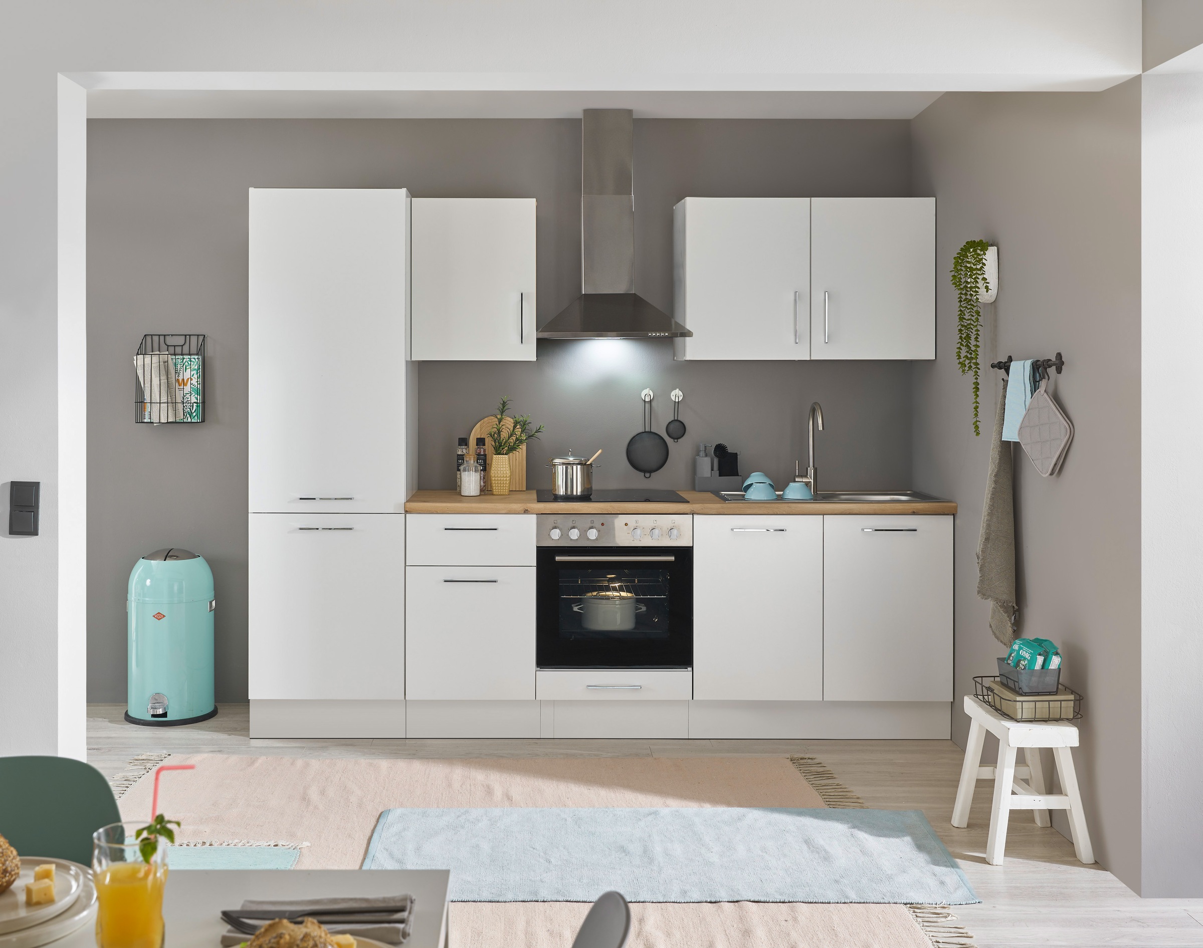 BASIC by Balculina Küchenzeile »Turin«, Breite 270 cm, wahlweise mit E-Geräten