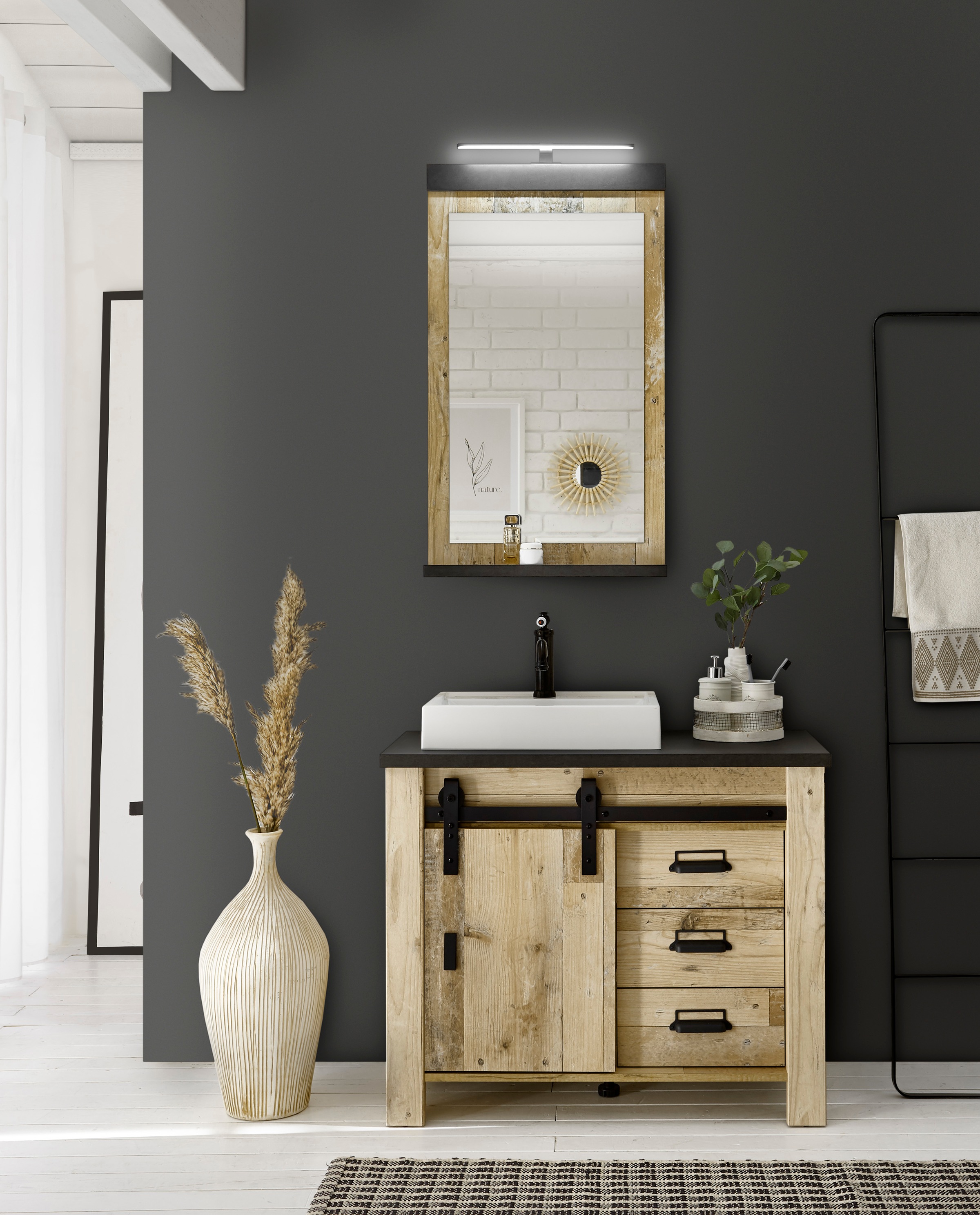 Home affaire Badmöbel-Set »SHERWOOD, Bad im modernen Design, 2-teiliges Bad günstig online kaufen