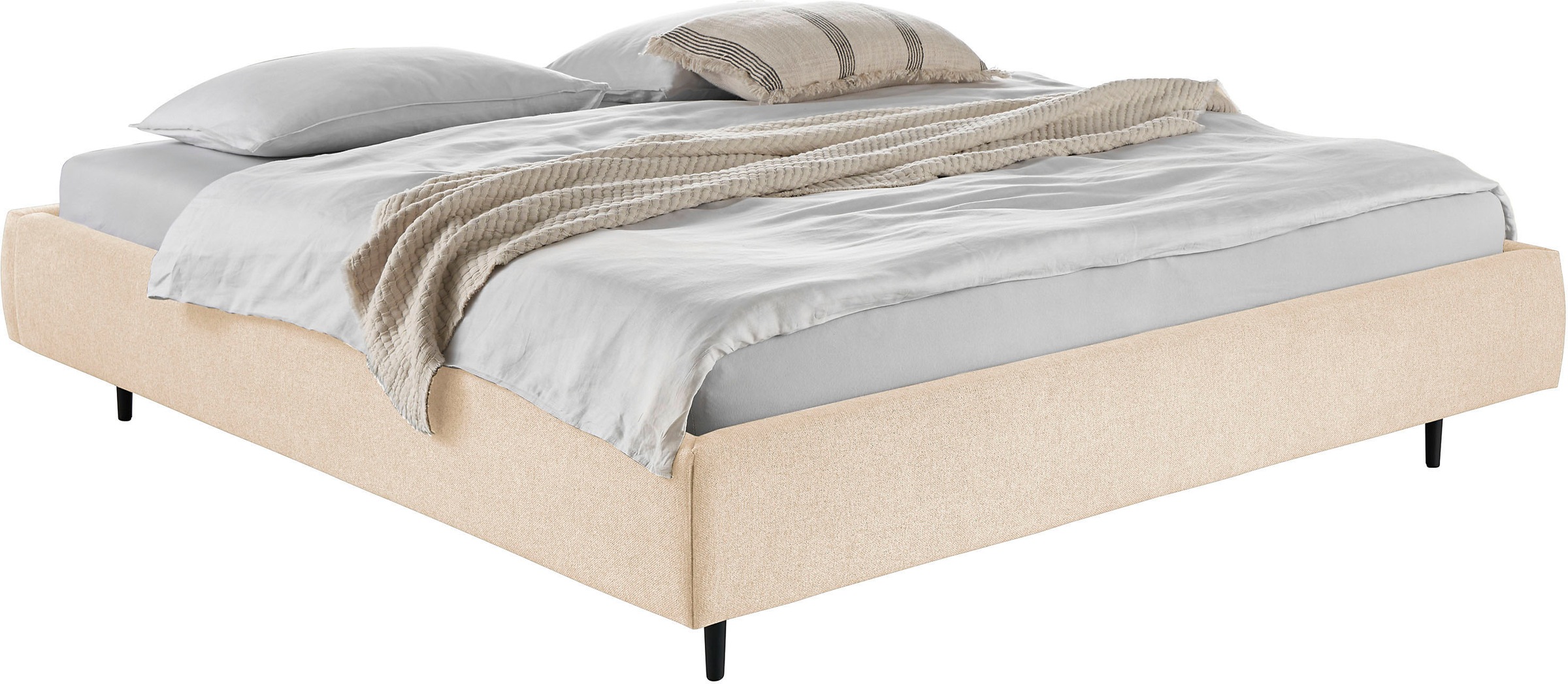 Home affaire Polsterbett »Lumira, rahmenhohes Design & wahweise Überlänge« inkl. 7-fache Einlegetiefenverstellung & saugroboterfreundliche Höhe