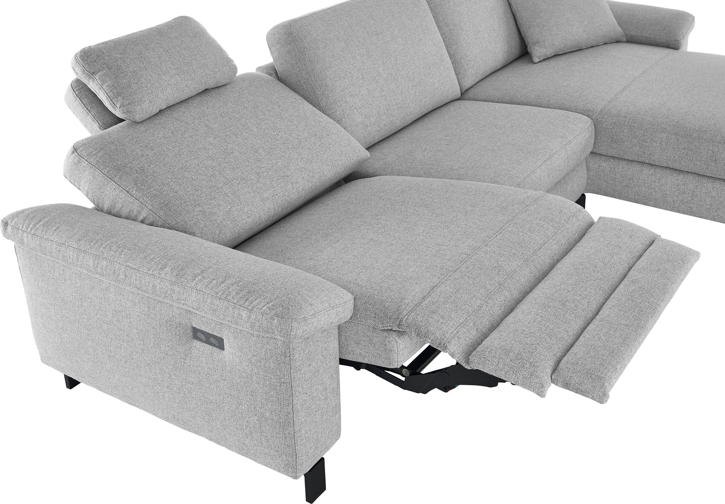 3C Candy Ecksofa »Mainau L-Form«, Relaxfunktion im 1,5-Sitzer, motorische Schlaffunktion in Longchair