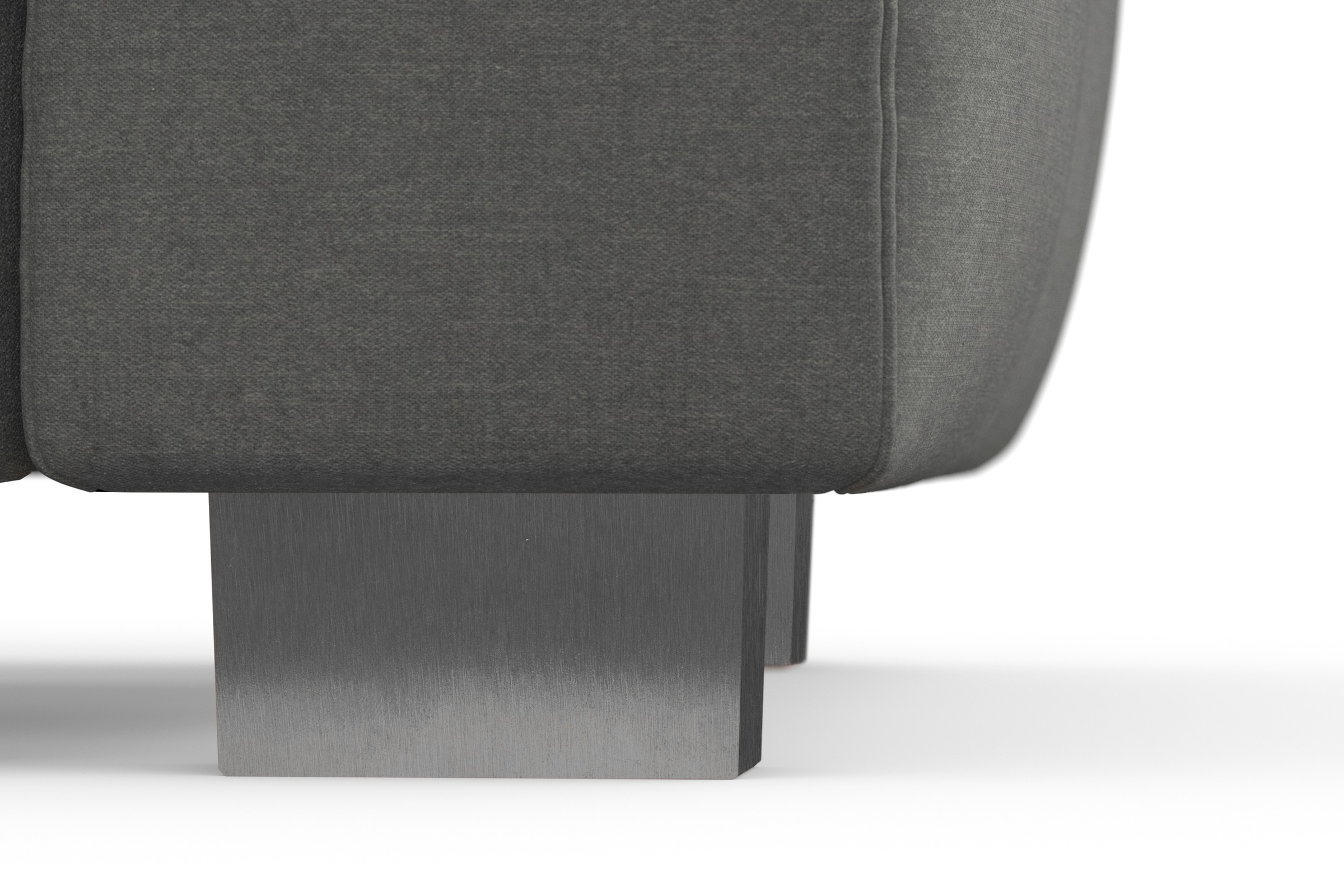 sit&more Ecksofa »Dundee L-Form«, mit Federkern und Edelstahlfüßen, wahlweise mit Kopfteilverstellung