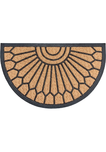 Fußmatte »Mix Mats Gummi-Kokos Halbrund Geometric Ornament«, halbrund