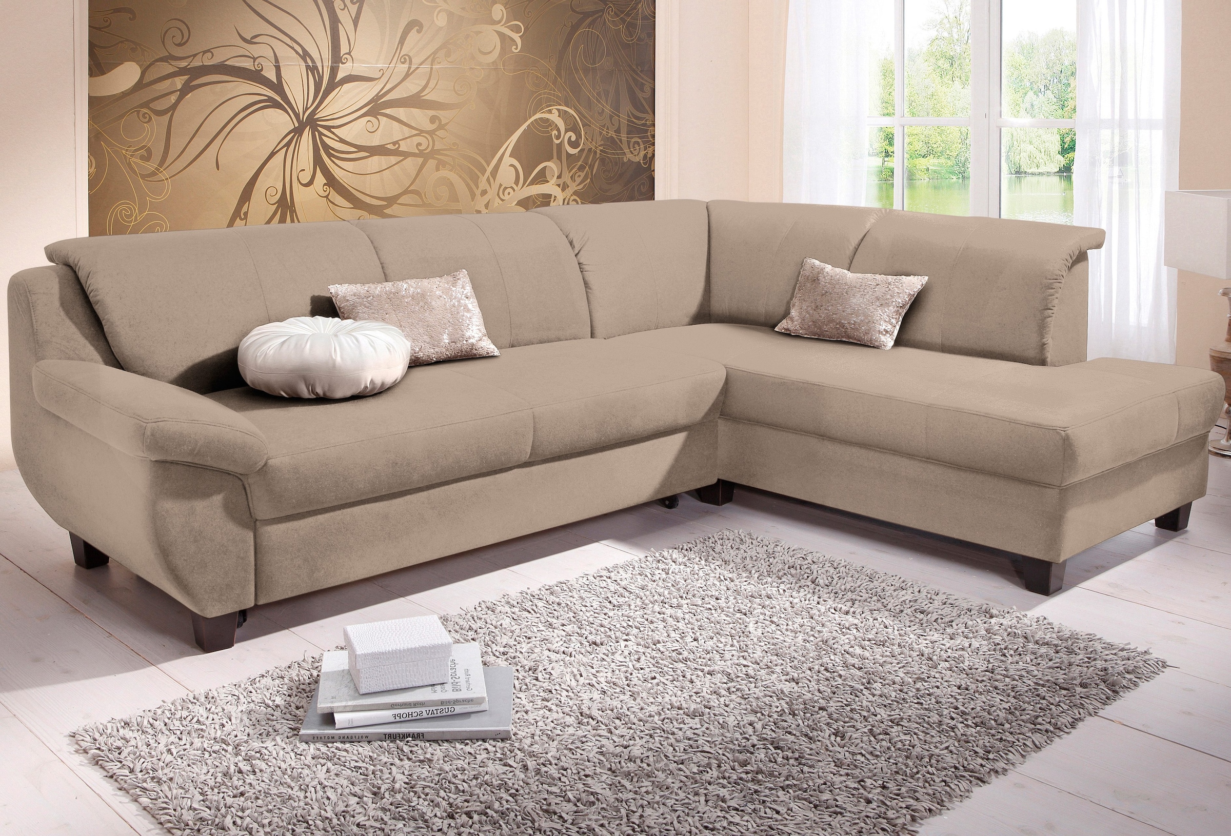 Home affaire Ecksofa »Yesterday zeitlos und elegant, bequeme Armlehnen, L-F günstig online kaufen