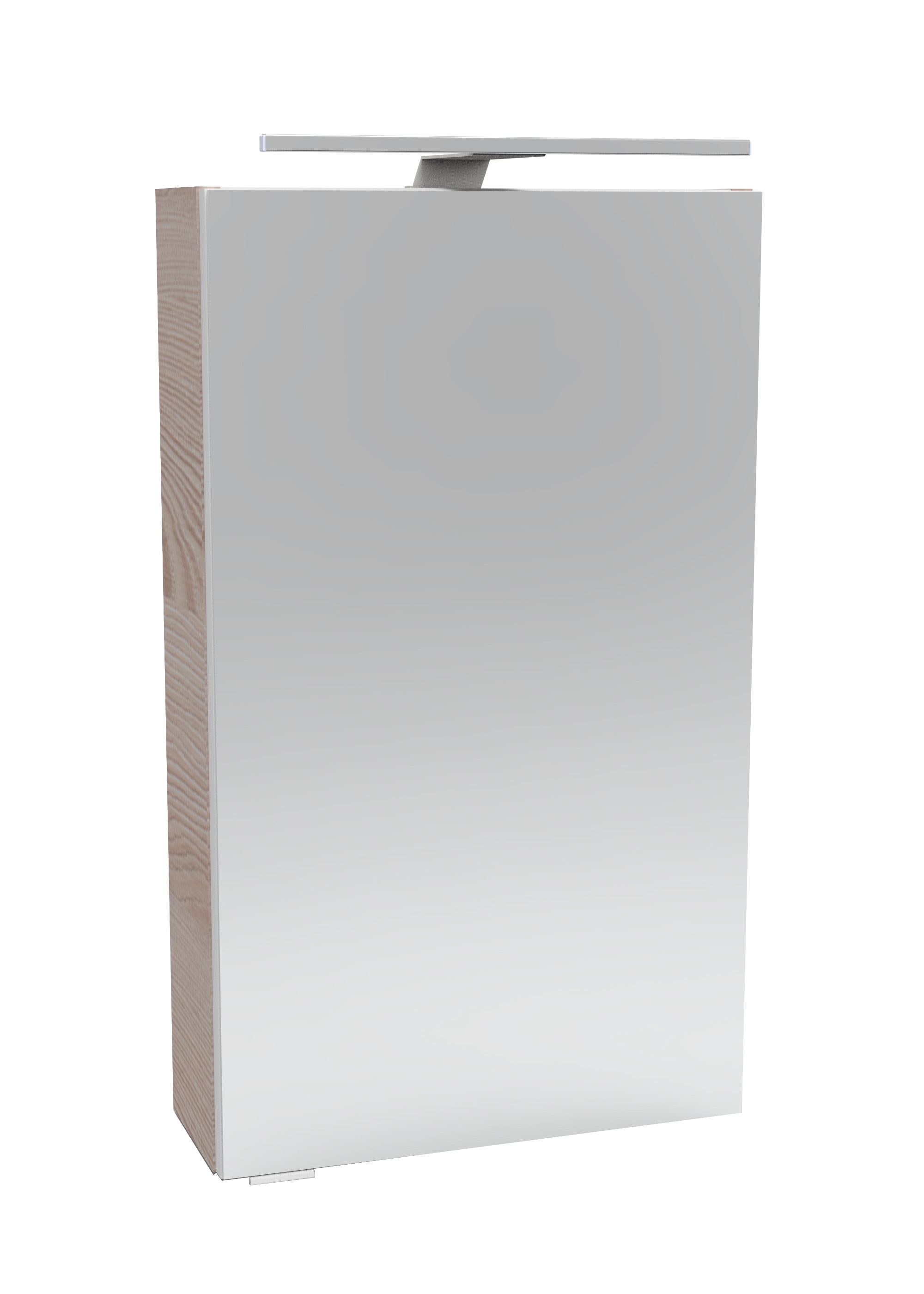 FACKELMANN Spiegelschrank »SBC«, (Spiegelschrank mit LED-Aufsatzleuchte), Aufsatzleuchte, Schalter und Steckdose, Breite 40cm, Anschlag rechts