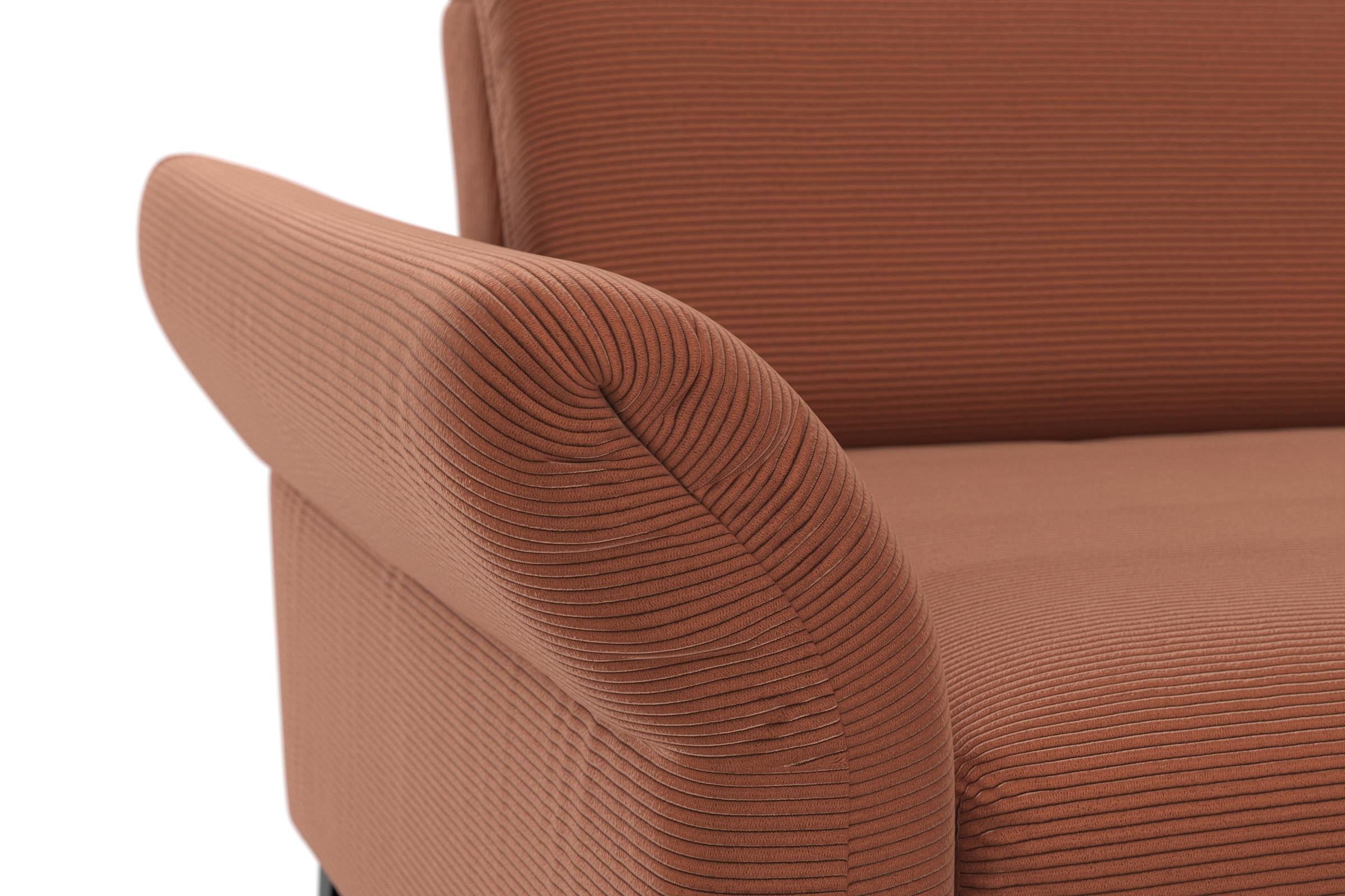 INOSIGN Ecksofa »Coco L-Form«, Sitztiefen-, Arm- und Kopfteilverstellung, Cord-Bezug, Fußhöhe 15 cm