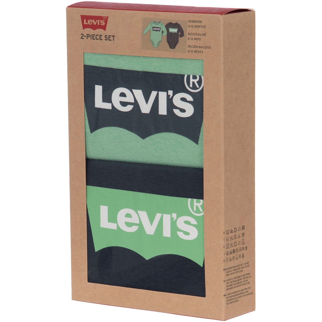 Levi's® Kids Langarmbody »LS 2PK BATWING BODYSUIT«, (2 tlg.), UNISEX