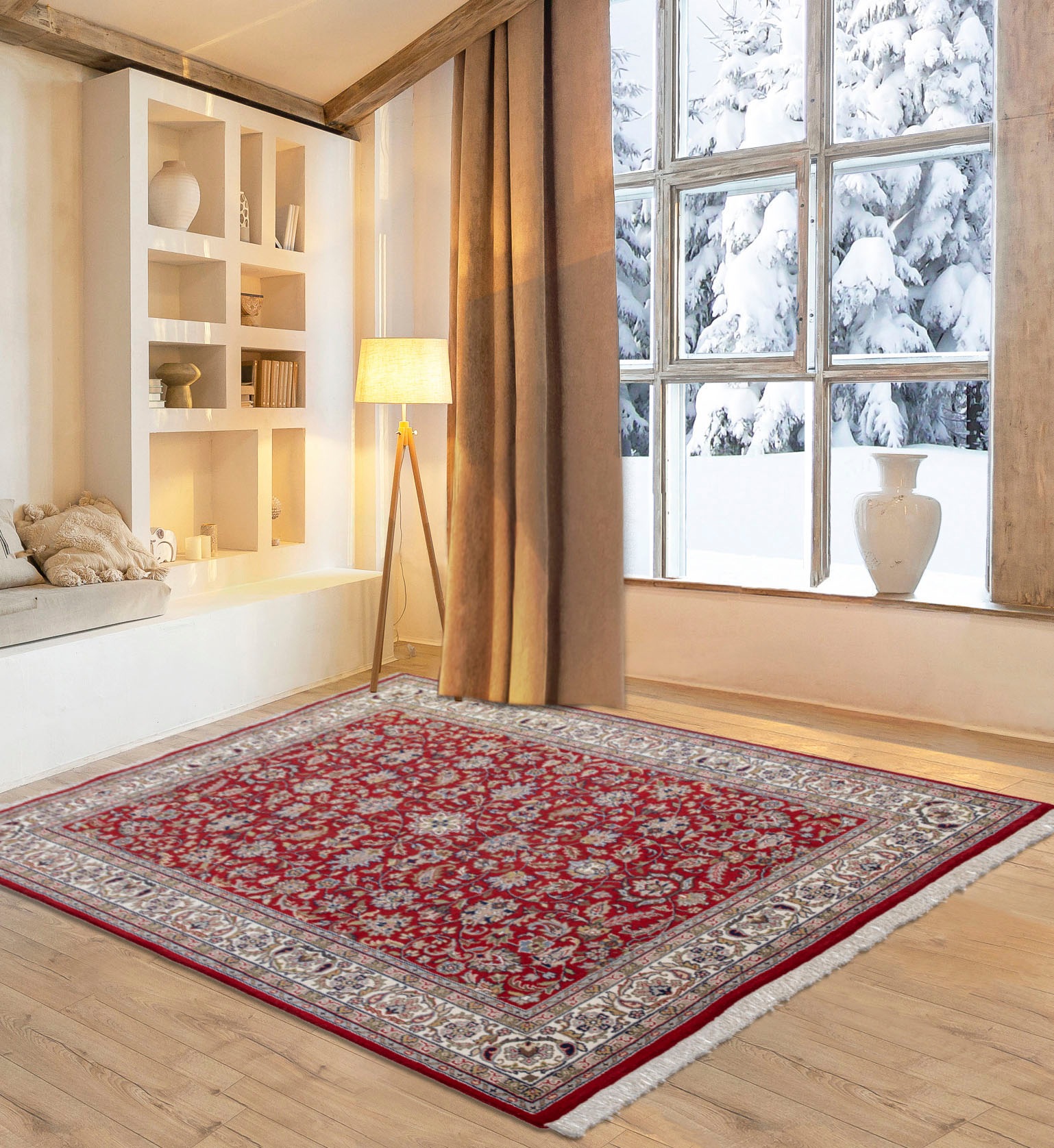 Orientteppich OTTO HOME "BI Oriental", rot, B:60cm H:12mm L:90cm