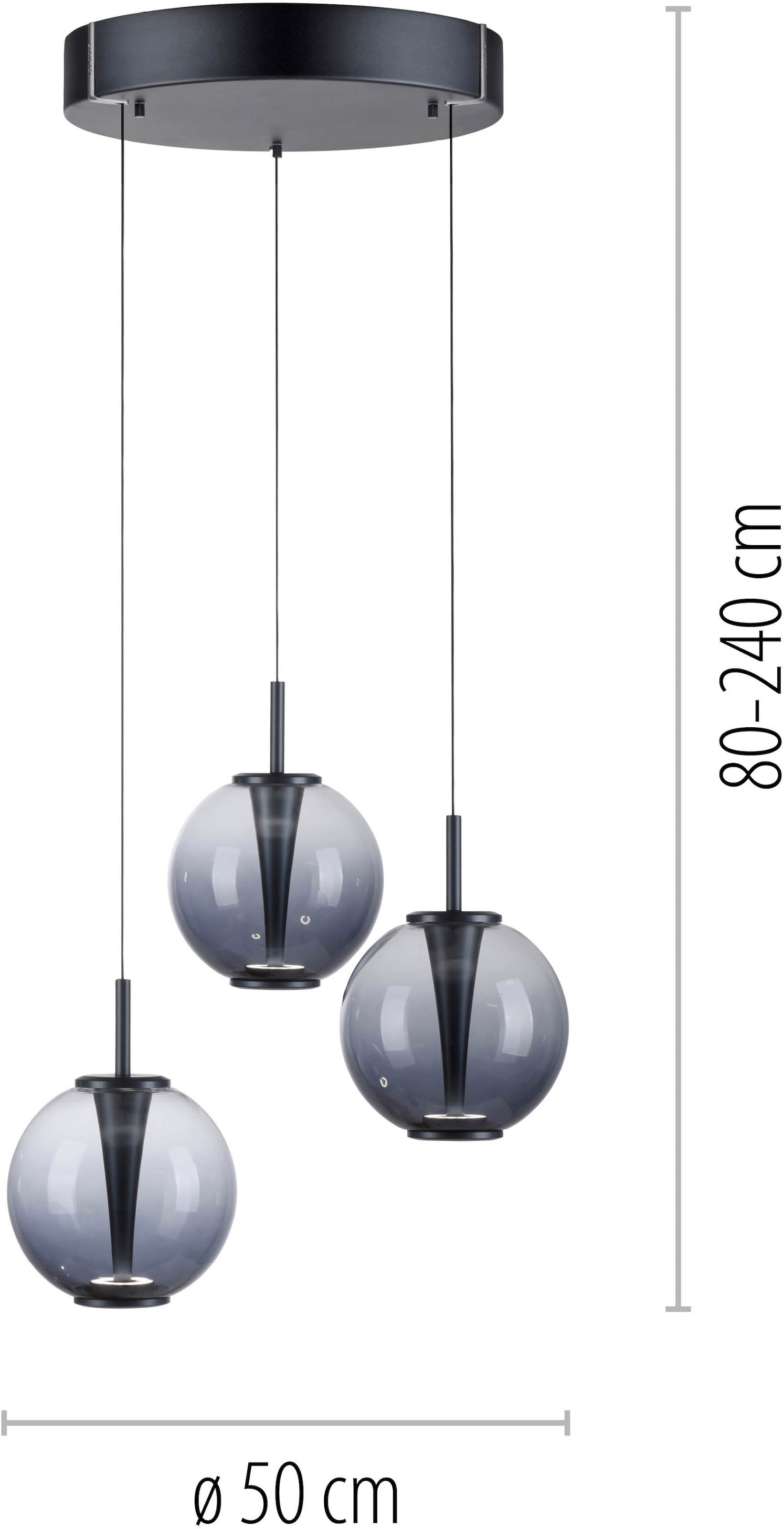 Neuhaus PURE LED Pendelleuchte »PURE E-Infinity« LED-Board 1 Stk. warmweiß - kaltweiß e-SLIDE® Funktion, CCT, dimmbar, Fernbedienung