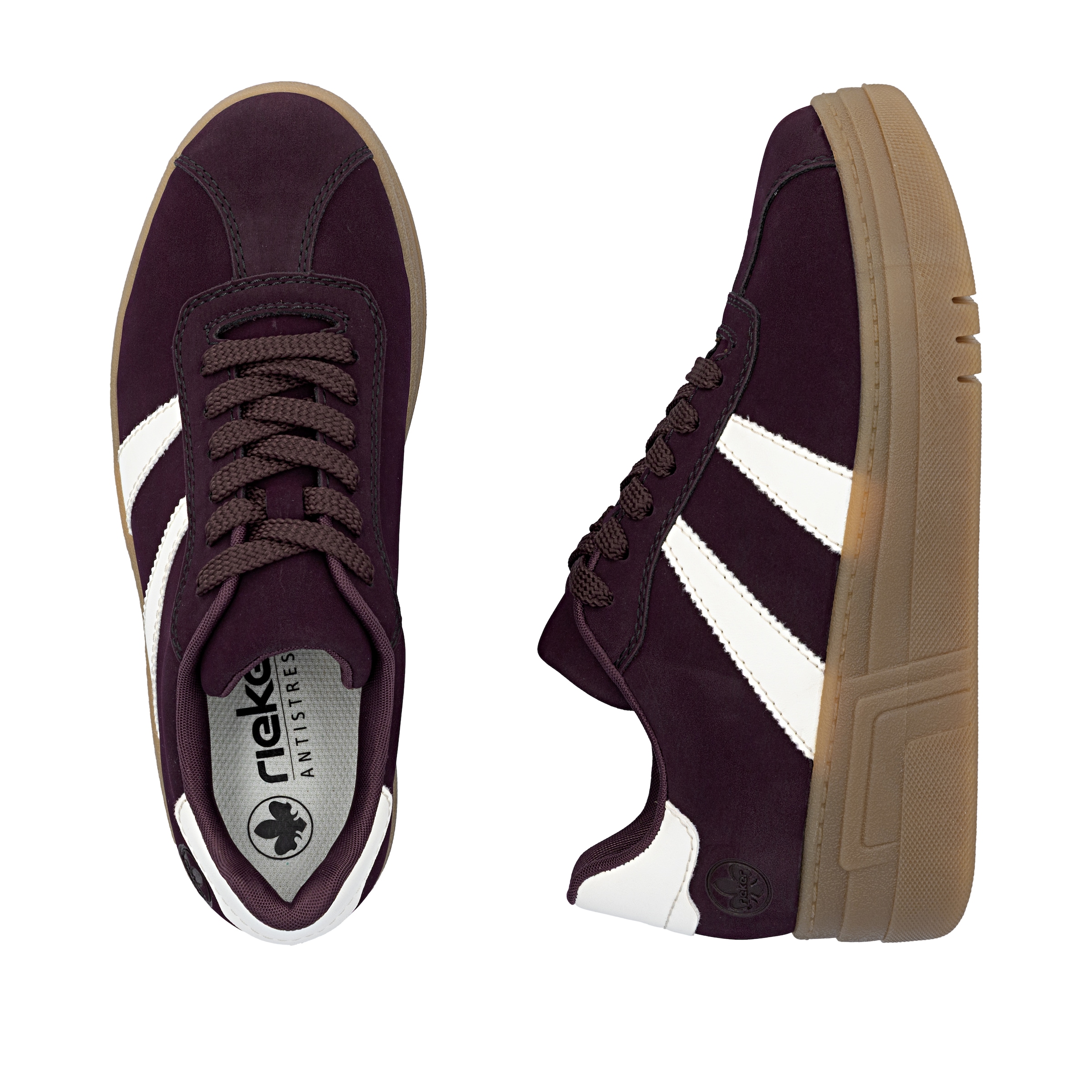 Rieker Plateausneaker, Basket-Sneaker, Retro-Sneaker, Schnürschuh mit weichem Schaftrand