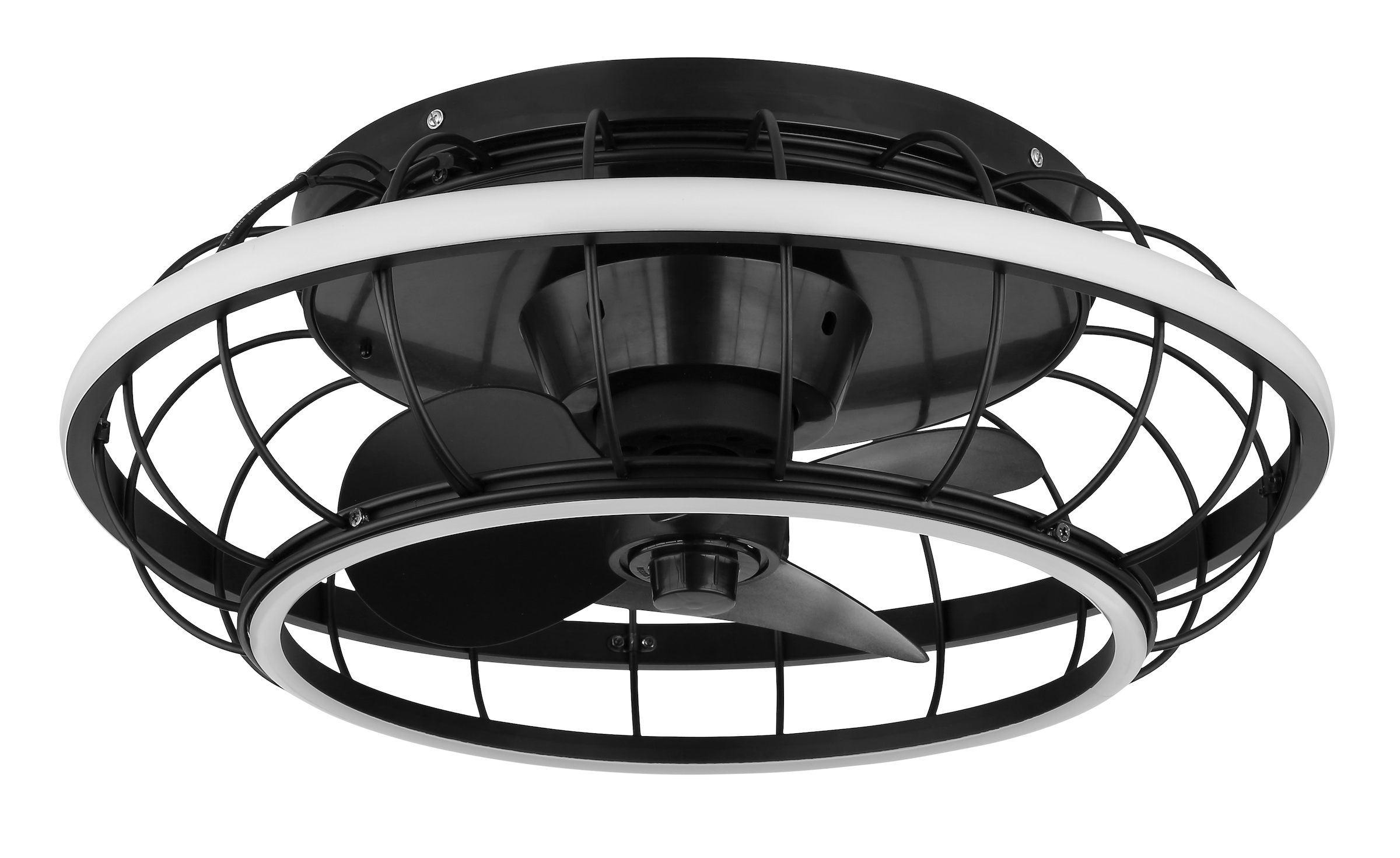 GLOBO LIGHTING Deckenleuchte »LINAY Deckenventilator«, Leuchtmittel LED-Modul | LED fest integriert, Ventilator Metall schwarz matt, LED