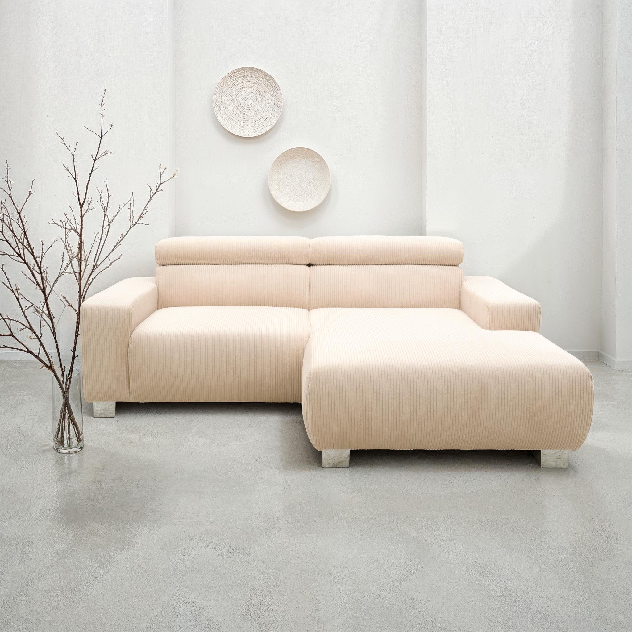 DOMO collection Ecksofa »100030 inkl. Kopfteilverstellung, guter Sitzkomfor günstig online kaufen