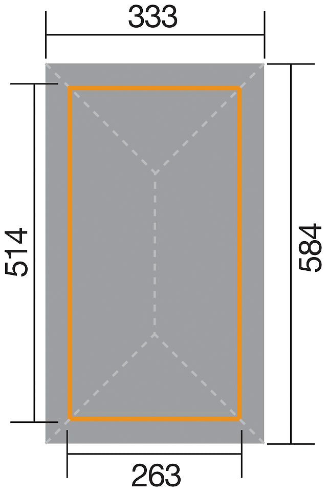 weka Pavillon »Gartenoase 651 B Gr.1«, 19 mm Massivholzdach