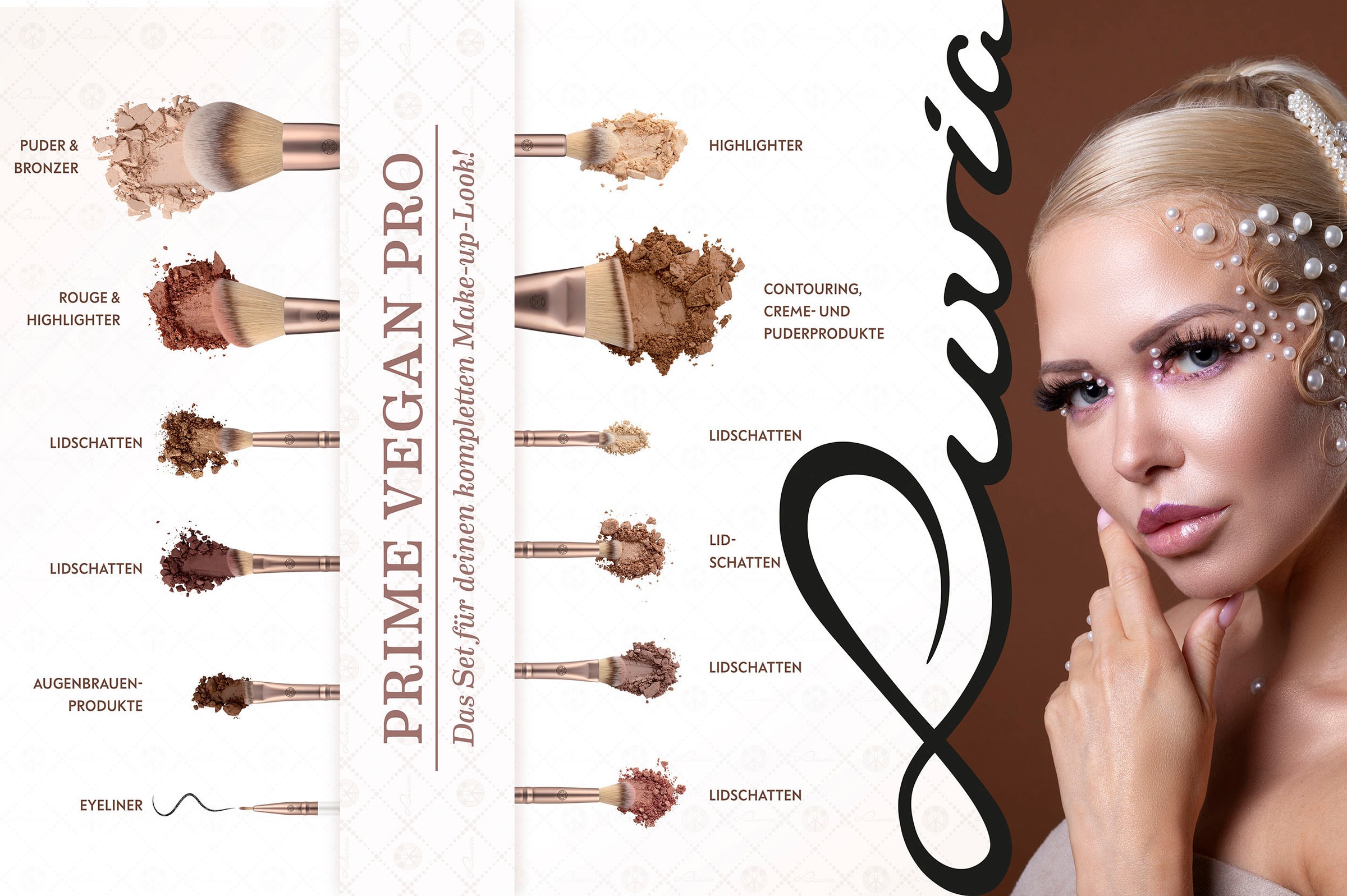 »Prime Pro«, Luvia kaufen Vegan online Kosmetikpinsel-Set tlg.) (15 Cosmetics