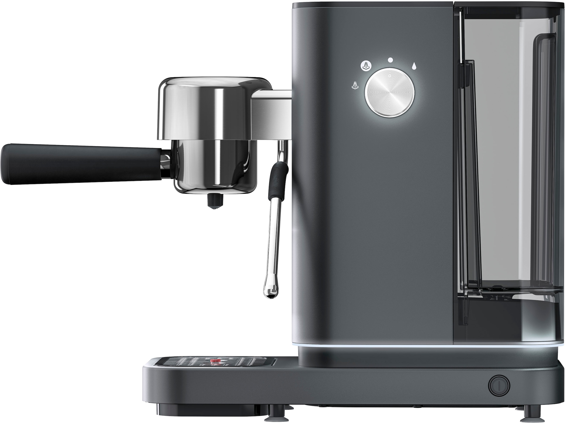 WMF Espressomaschine »Lumero Stone Grey«, kompakt, dezente LED-Beleuchtung, 15 bar, 1350 Watt, Milchschaumdüse