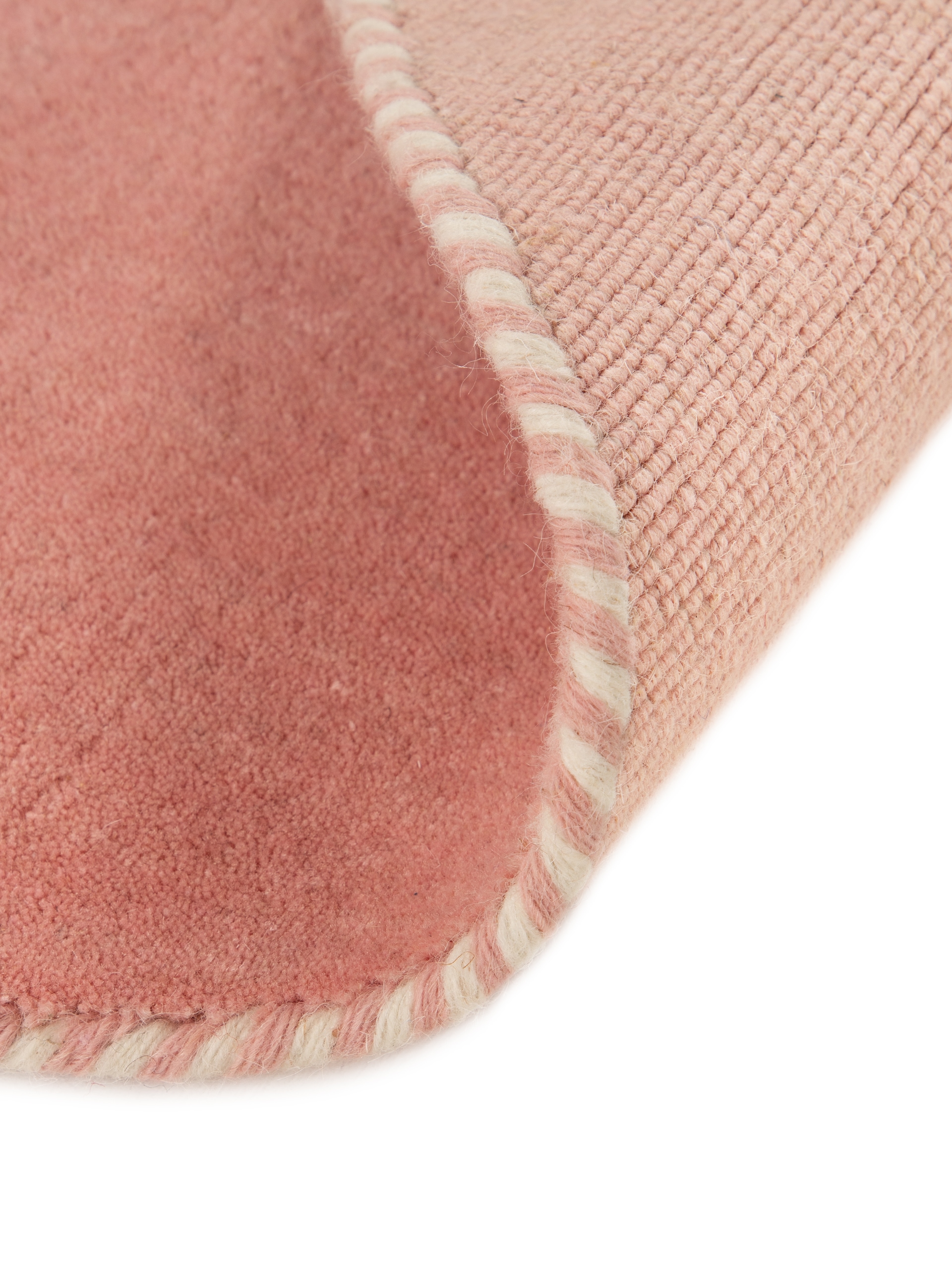 carpetfine Wollteppich »Gabbeh Lola Uni«, rund, 14 mm Höhe, mit natürlichem Pflanzenmaterial von Hand gewebt, auch als Läufer