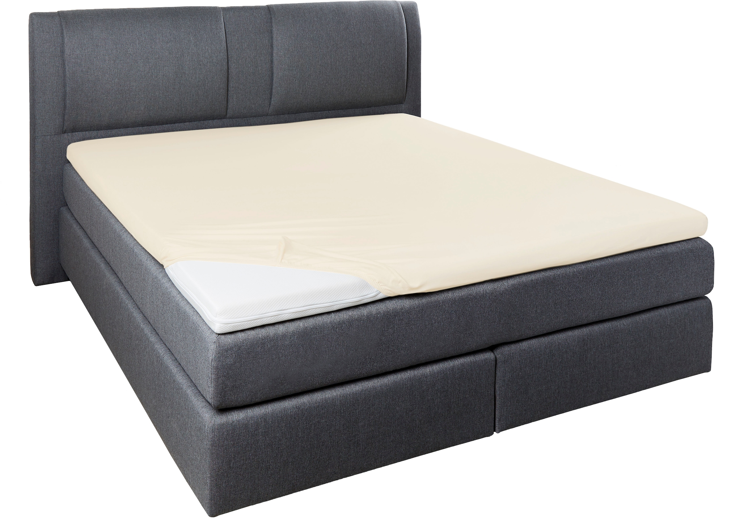 Primera Spannbettlaken »Elasthan-Feinjersey Topper«, Aus 95% gekämmter Baumwolle und 5% Elastan
