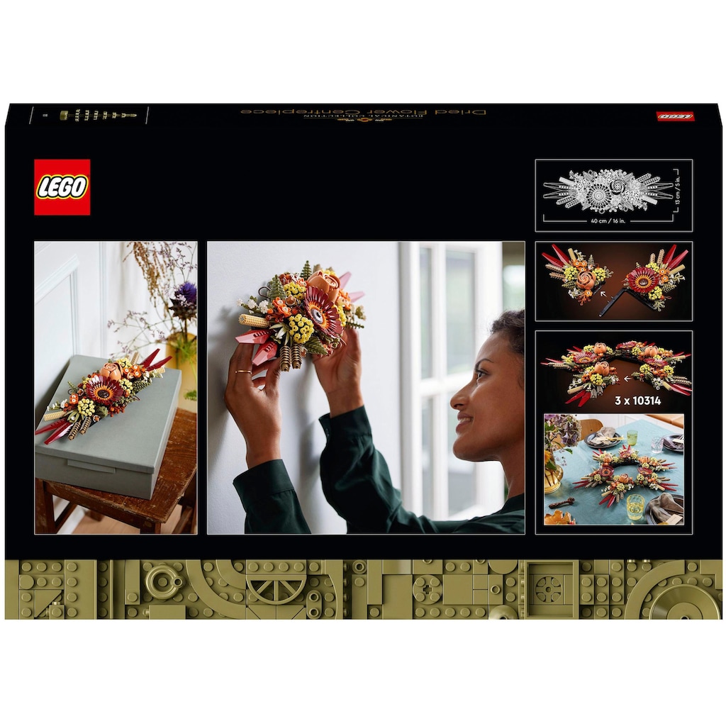 LEGO® Konstruktionsspielsteine »Trockenblumengesteck (10314), LEGO® Icons«, (812 St.), Made in Europe