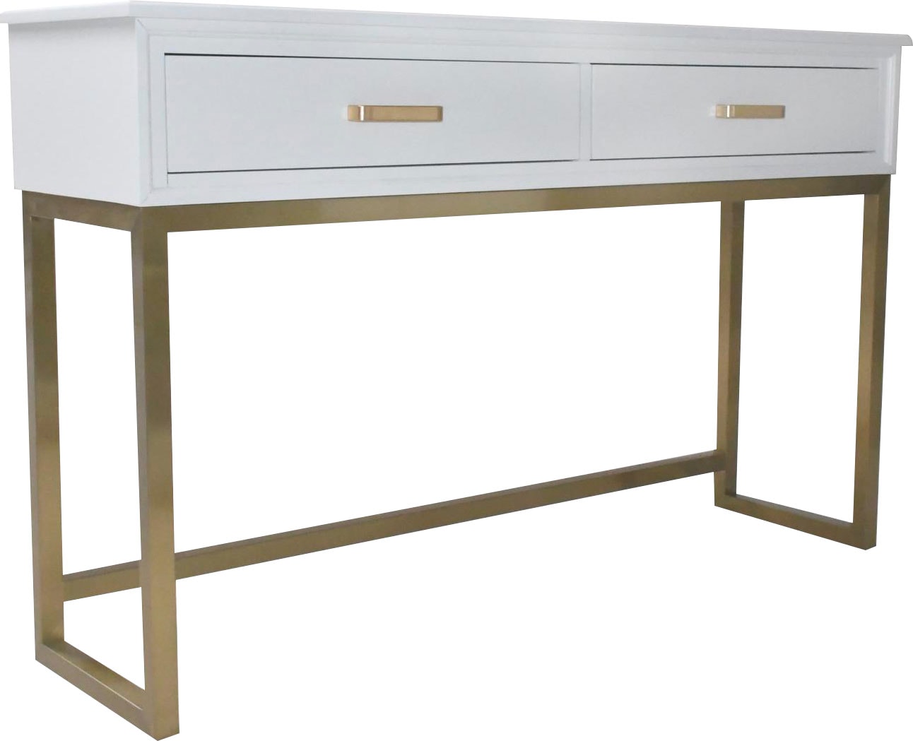 Leonique Konsolentisch »Mondi«, mit goldenen Metallbeinen, auch als Schminktisch geeignet
