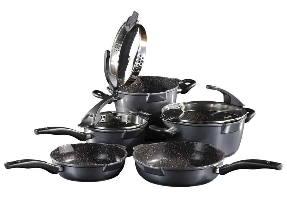 STONELINE Topf-Set »Future« Set, Kochtopf 20/24, Stieltopf 18 cm, Schmorpfa günstig online kaufen