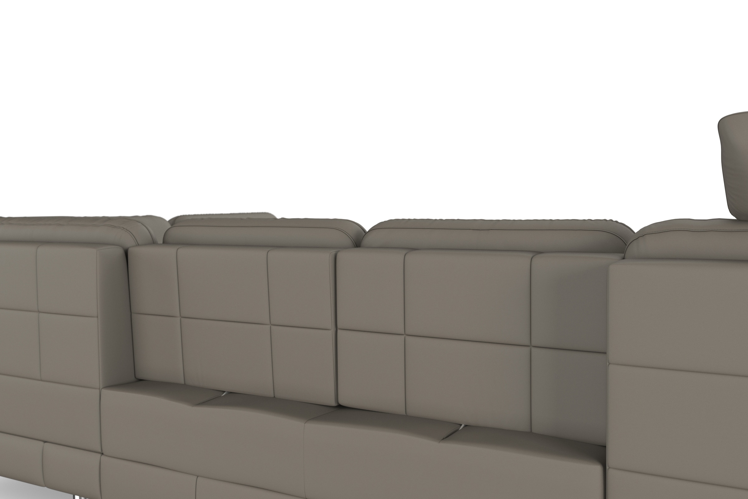 sit&more Wohnlandschaft »Bendigo U-Form«, inklusive Sitztiefenverstellung, Bodenfreiheit 12 cm, in 2 Fußfarben