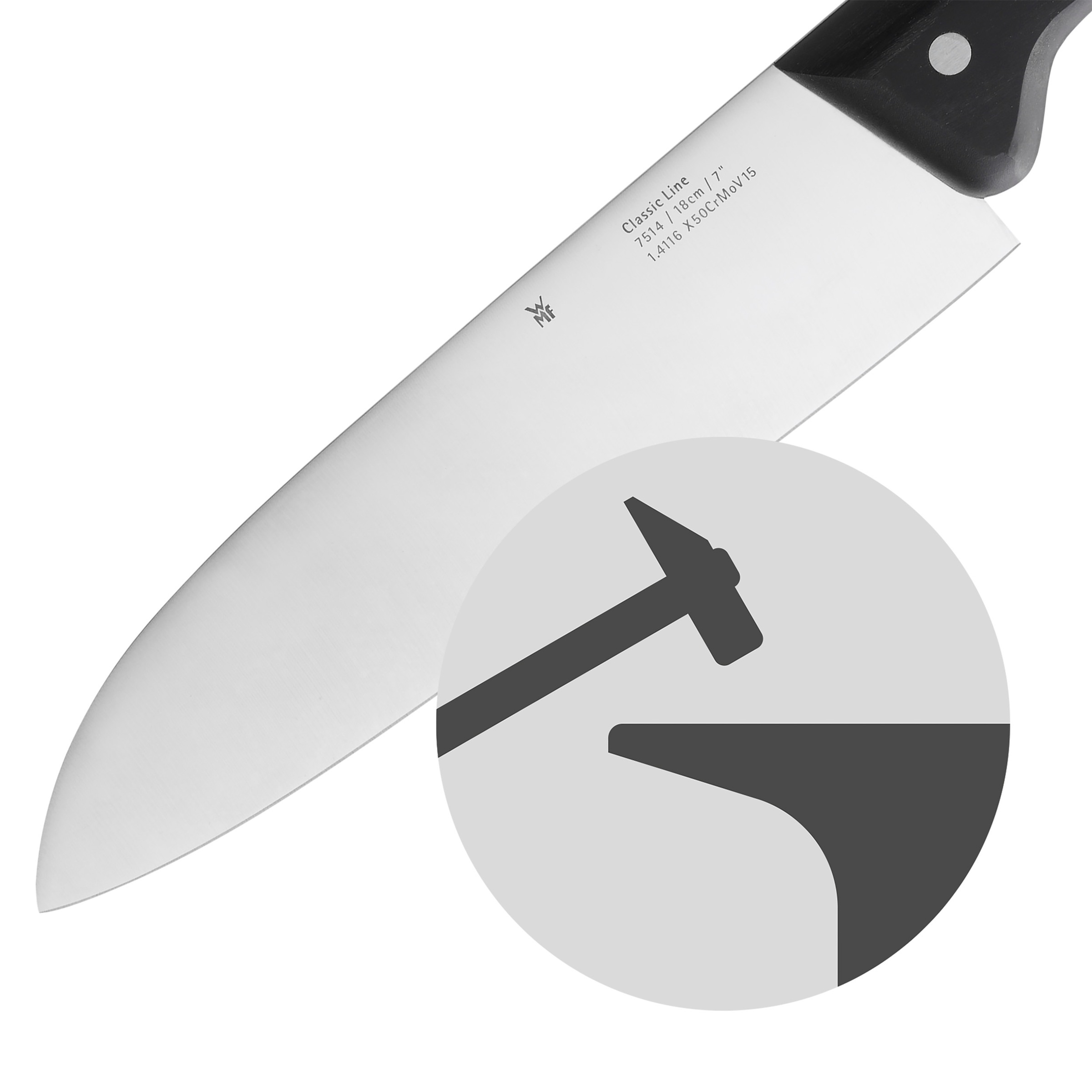WMF Santokumesser »Classic Line«, (1 tlg.), langlebiger Spezialklingenstahl günstig online kaufen