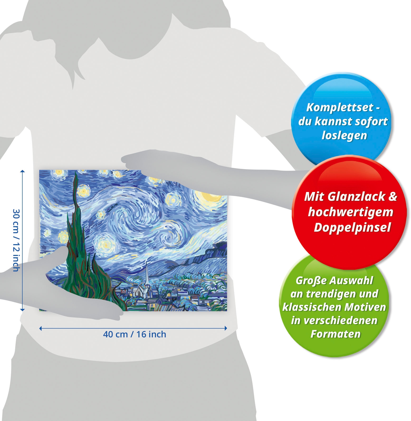 Ravensburger Malen nach Zahlen »CreArt, ART Collection, Starry Night (Van Gogh)«, Made in Europe