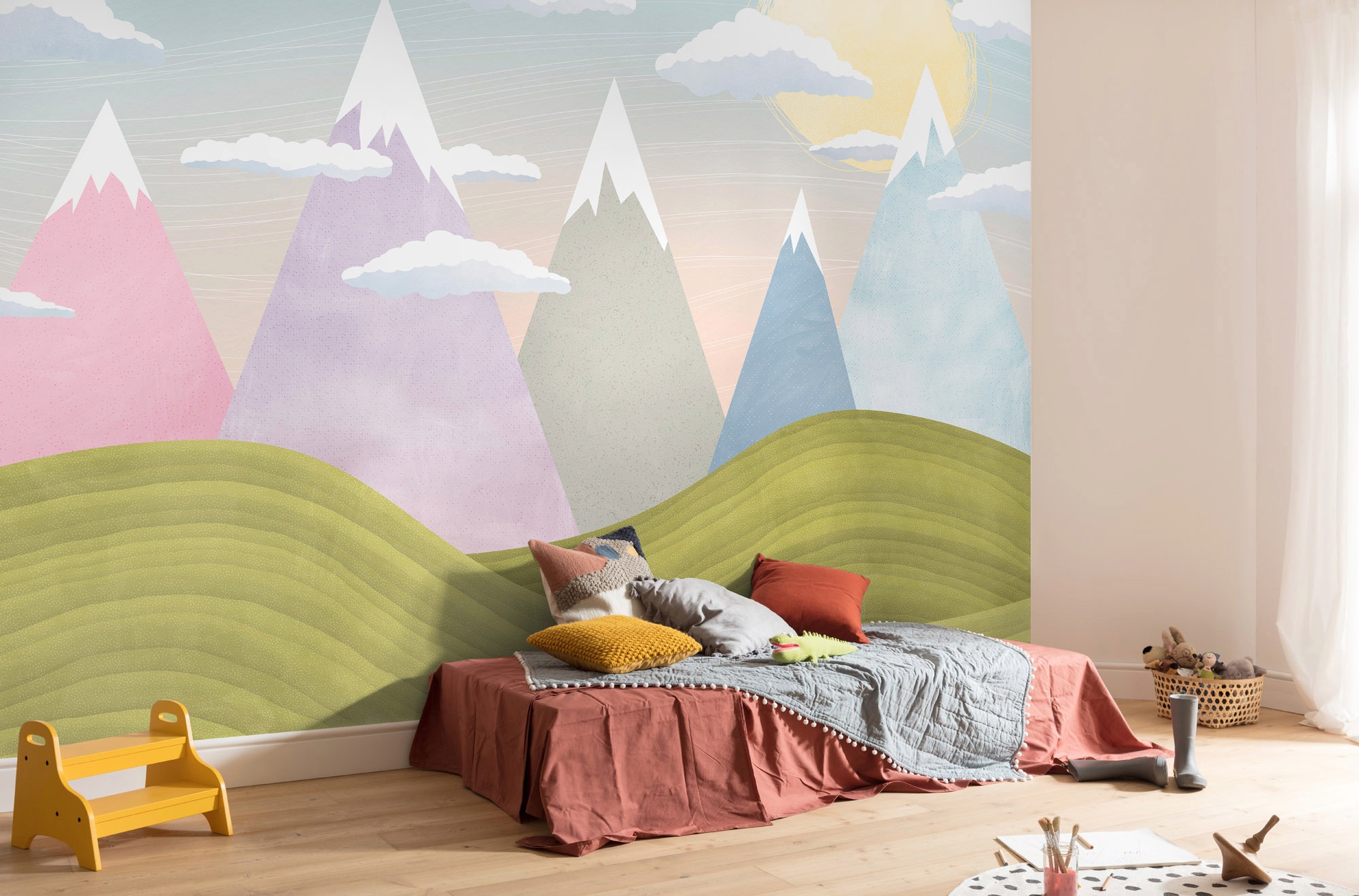 Komar Vliestapete »Digitaldruck Vlies - Hilltops - Größe 400 x 280 cm«, bedruckt, Kinderzimmer