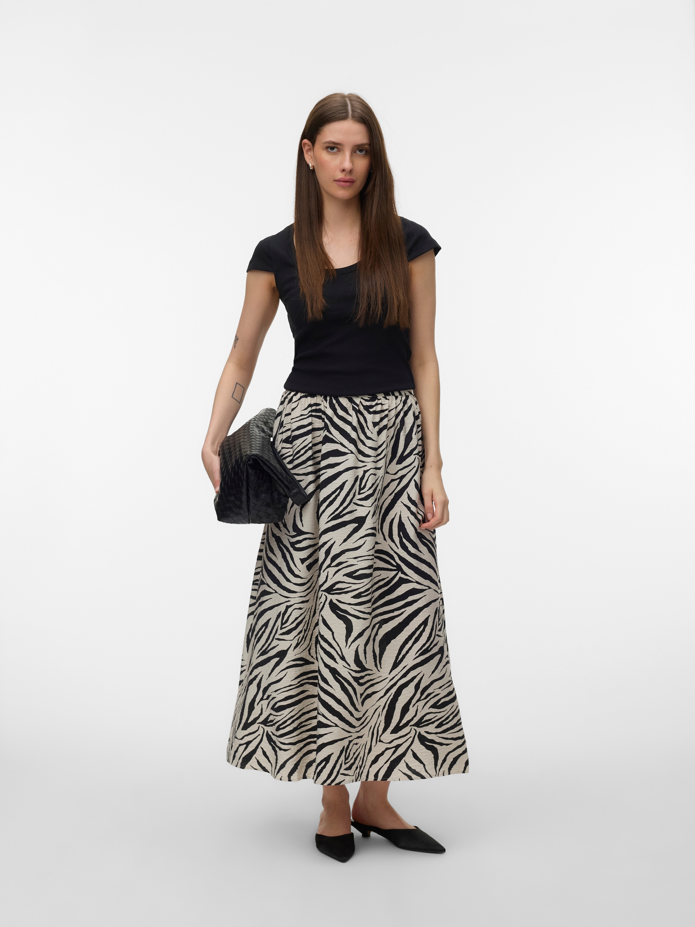 Vero Moda Maxirock »VMJOSIE VOLUME ANKLE SKIRT WVN GA« Viskosemischung