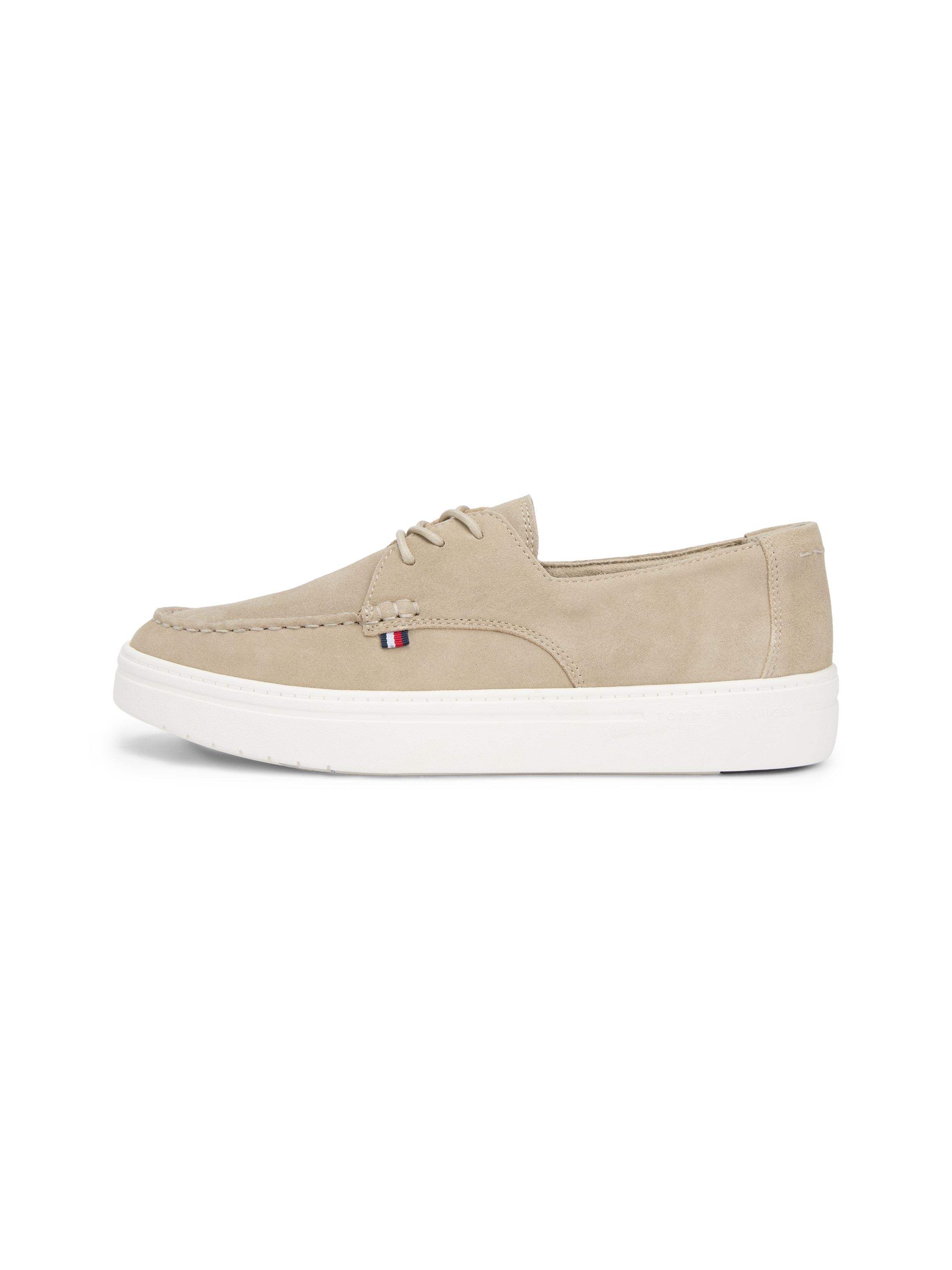 Tommy Hilfiger Bootsschuh »CASUAL SUEDE STITCH TOE HYBRID«  Schnürschuh, Halbschuh, Freizeitschuh mit abgesteppter Ziernaht