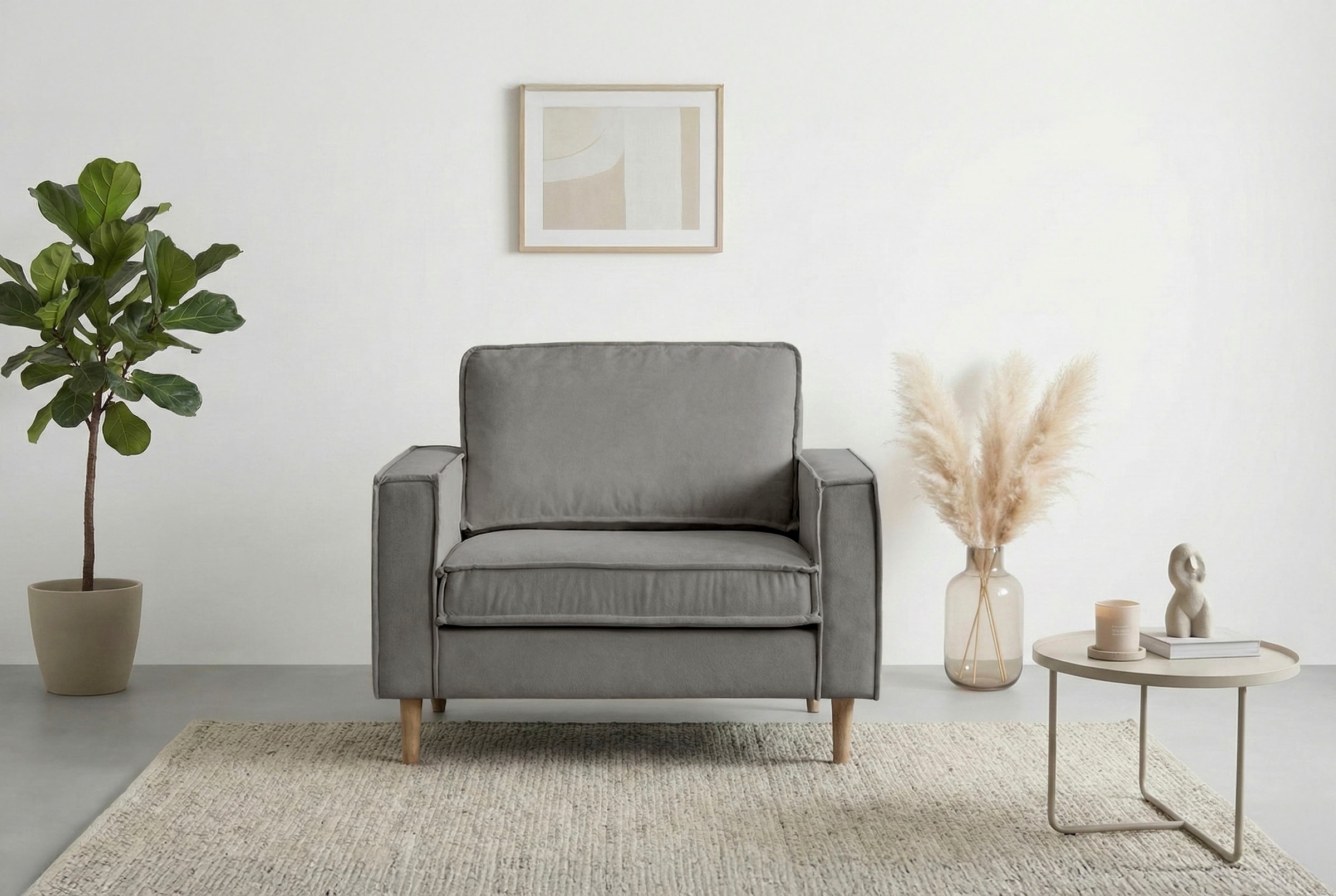 Home affaire Loveseat »Pinto Skandi 105 cm, Chenille, Struktur« mit Keder, günstig online kaufen