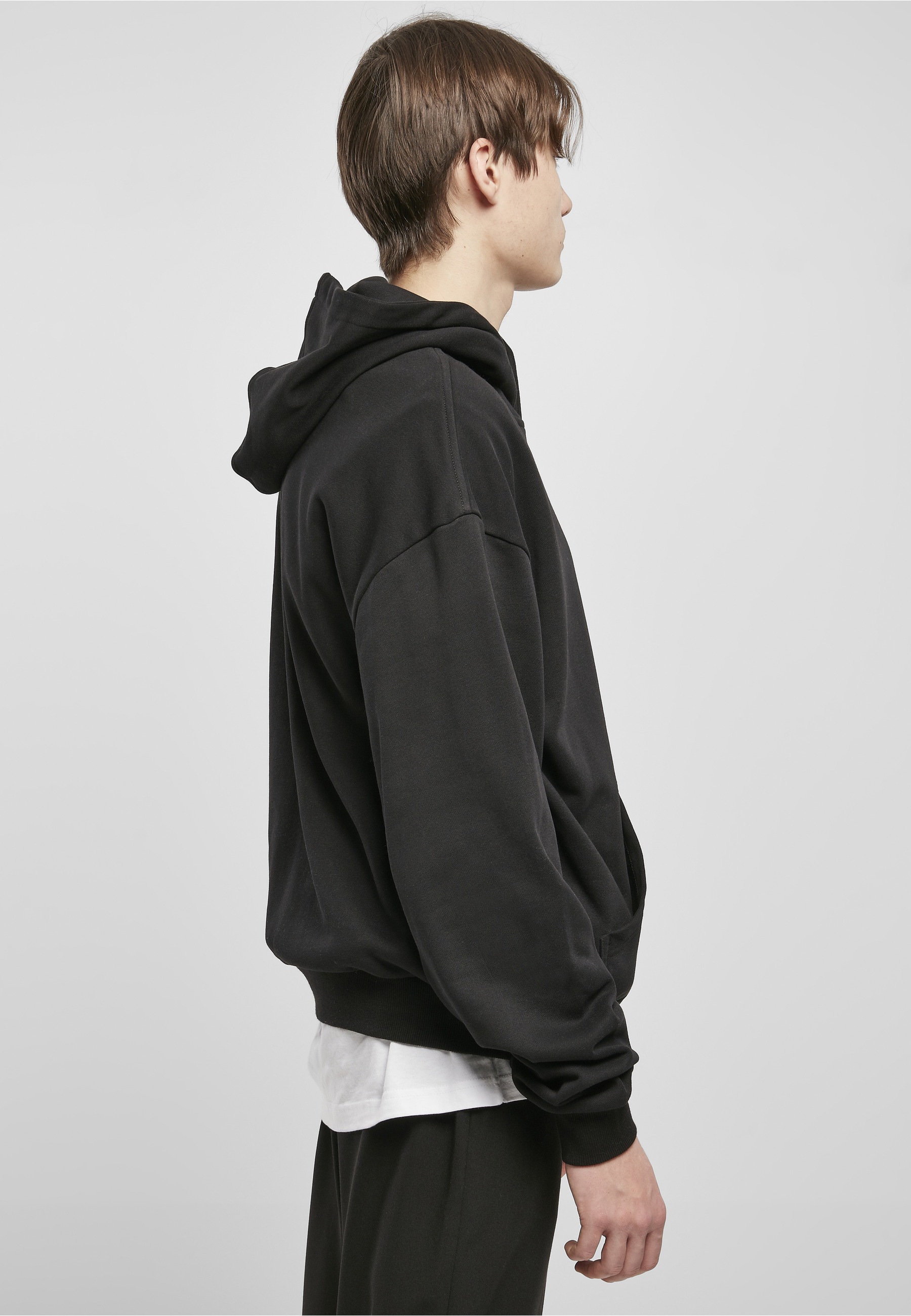 URBAN CLASSICS Rundhalspullover »Urban Classics Herren Snap Hoody« 1 Stk.